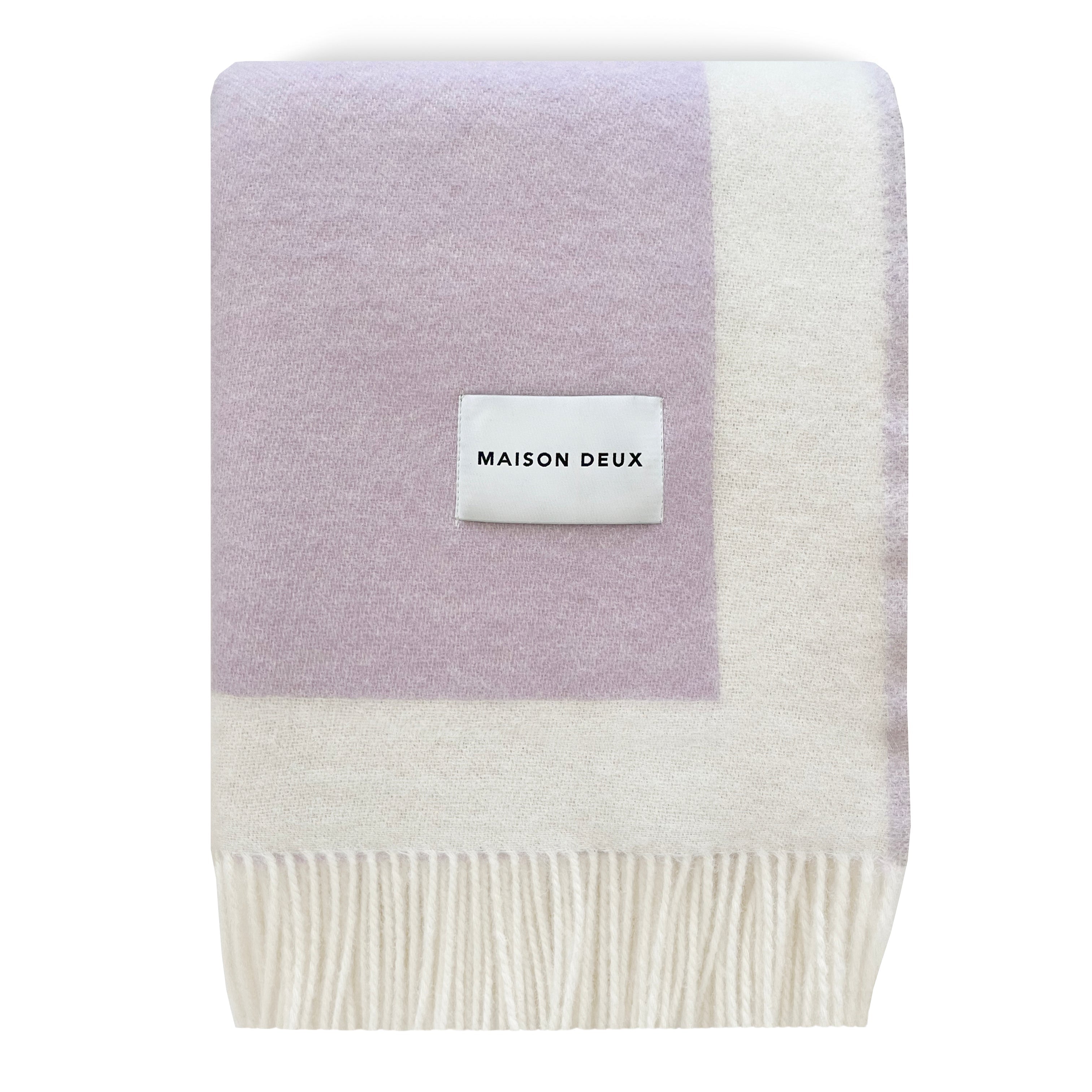 MAISON DEUX COLOR BLOCK BLANKET No1 LILAC