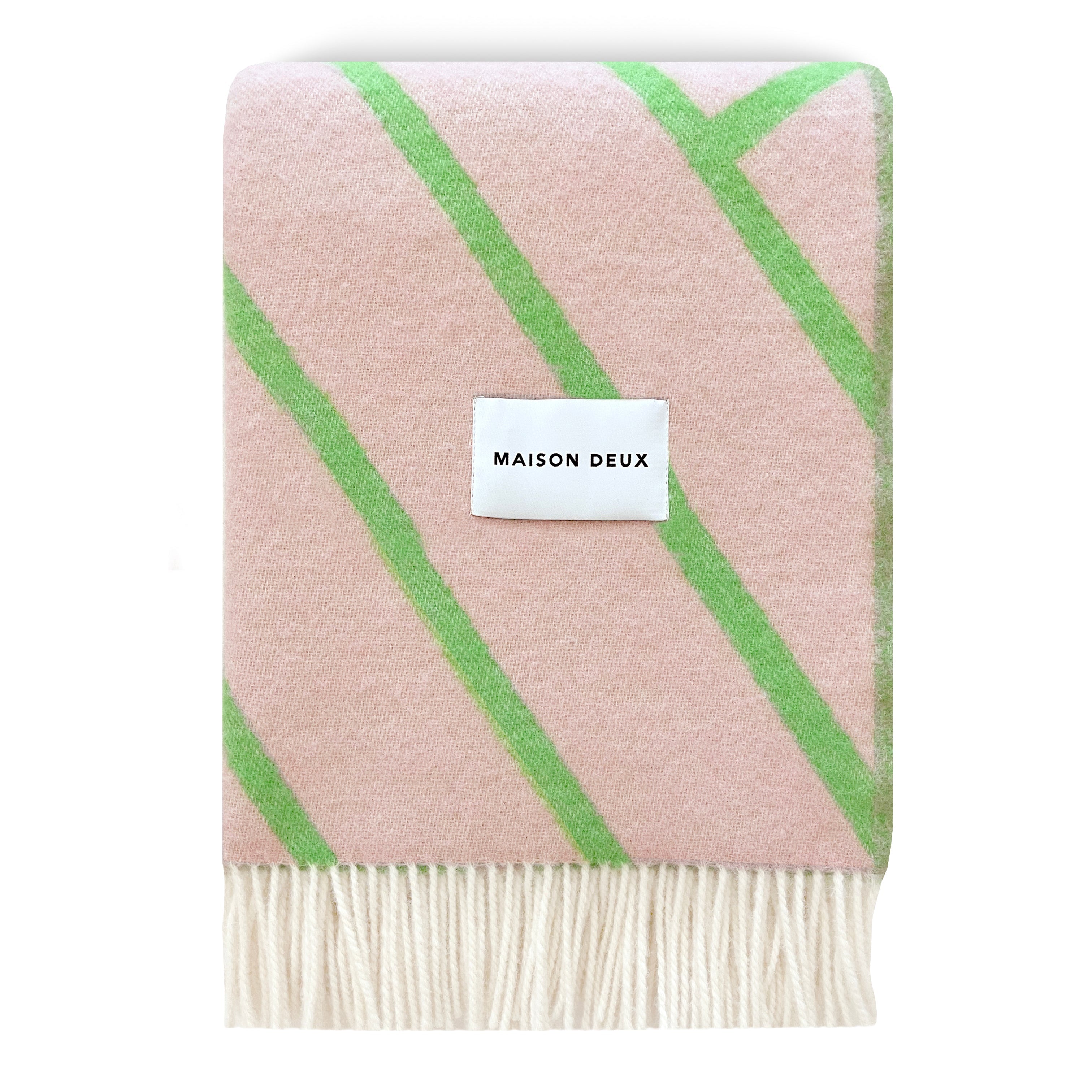 MAISON DEUX LINES BLANKET PINK APPLE