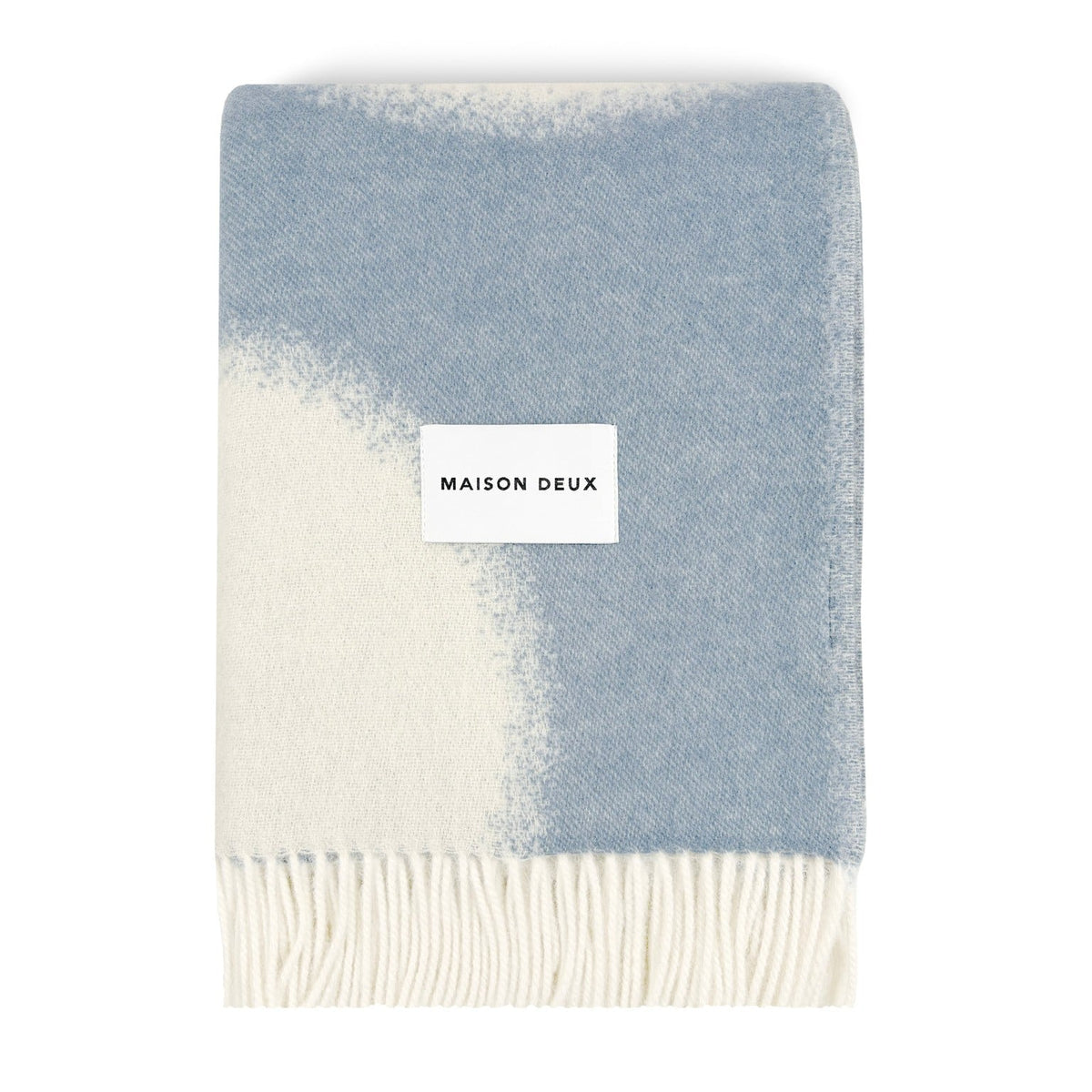 MAISON DEUX POLKA DOTS BLANKET DENIM WHITE