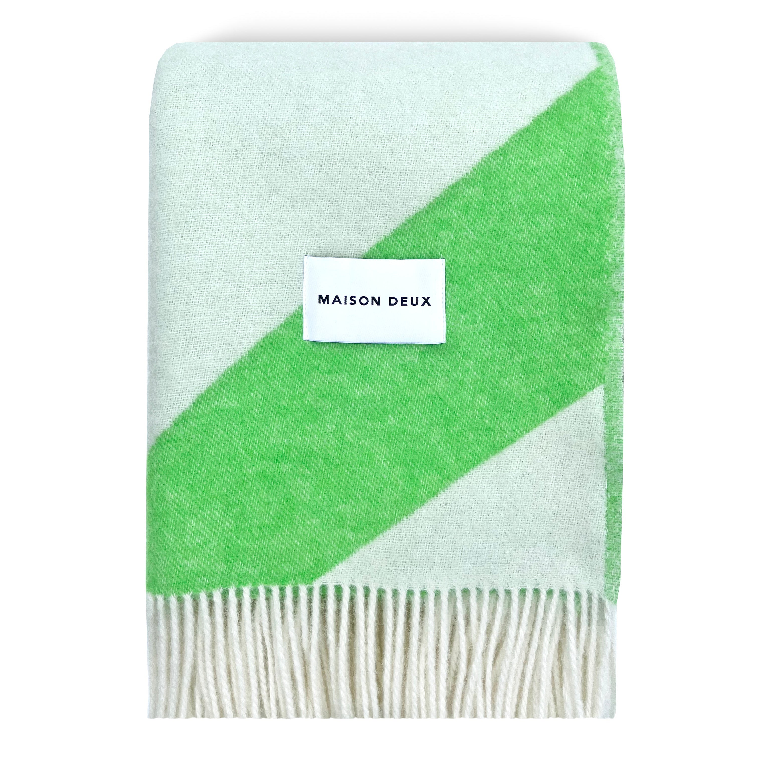 MAISON DEUX CANDY SWIRL BLANKET APPLE WHITE