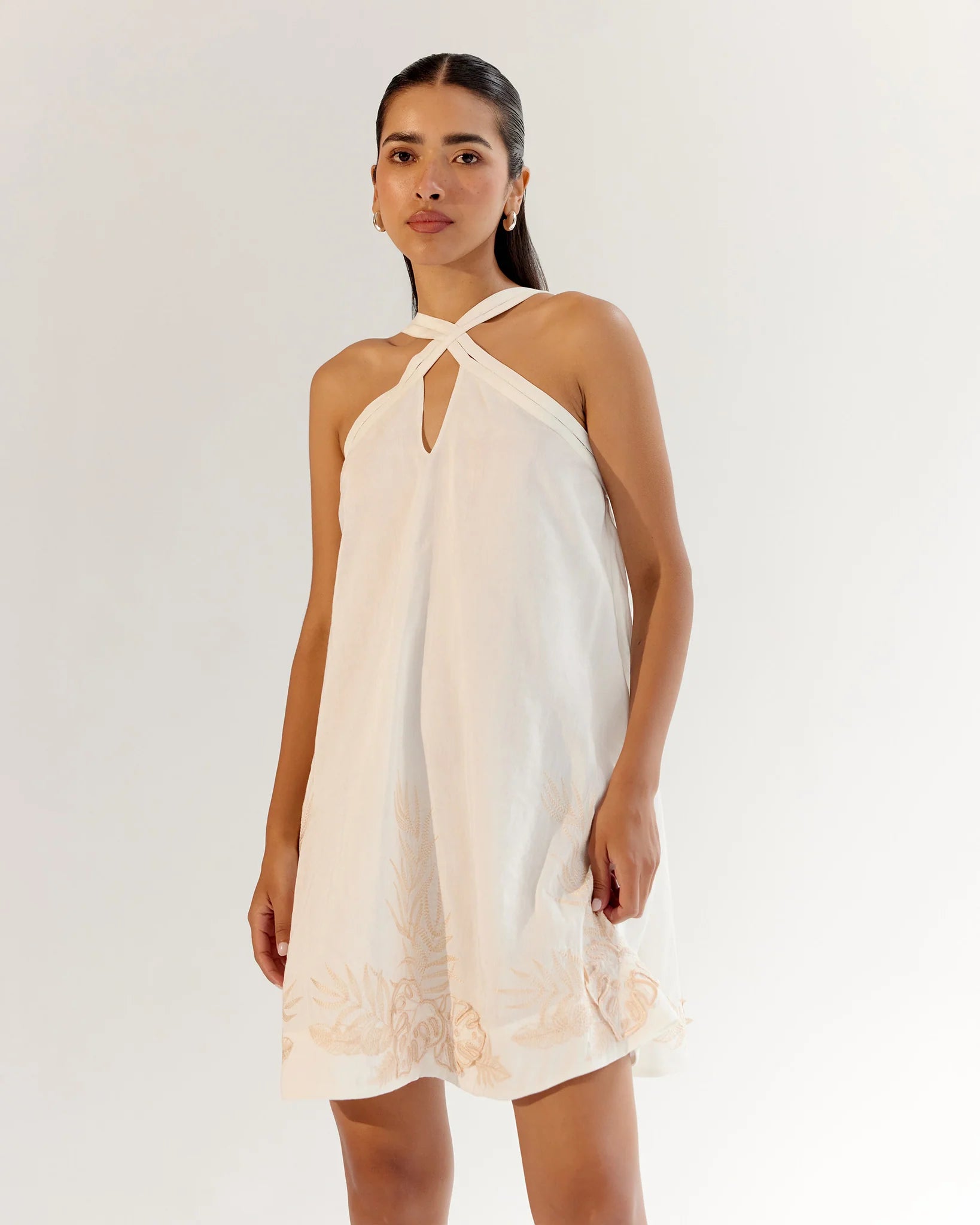 Aida Mini-White Short Dress