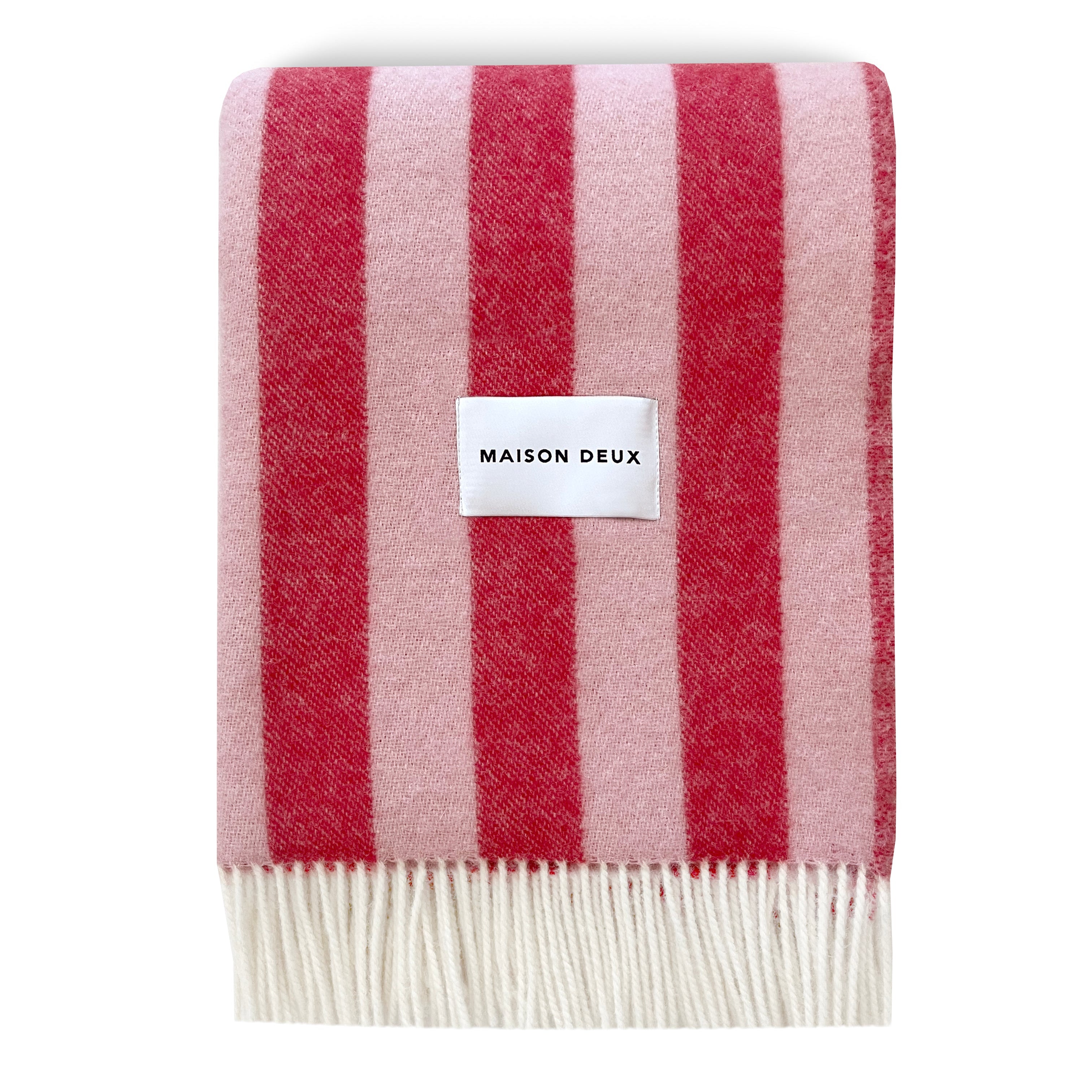 MAISON DEUX CANDY WRAP BLANKET PINK CHERRY