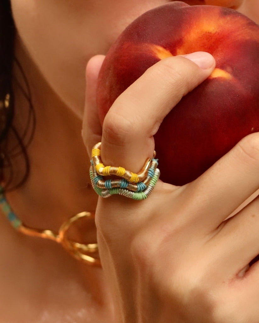 ALBA SINGLE RING GREEN
