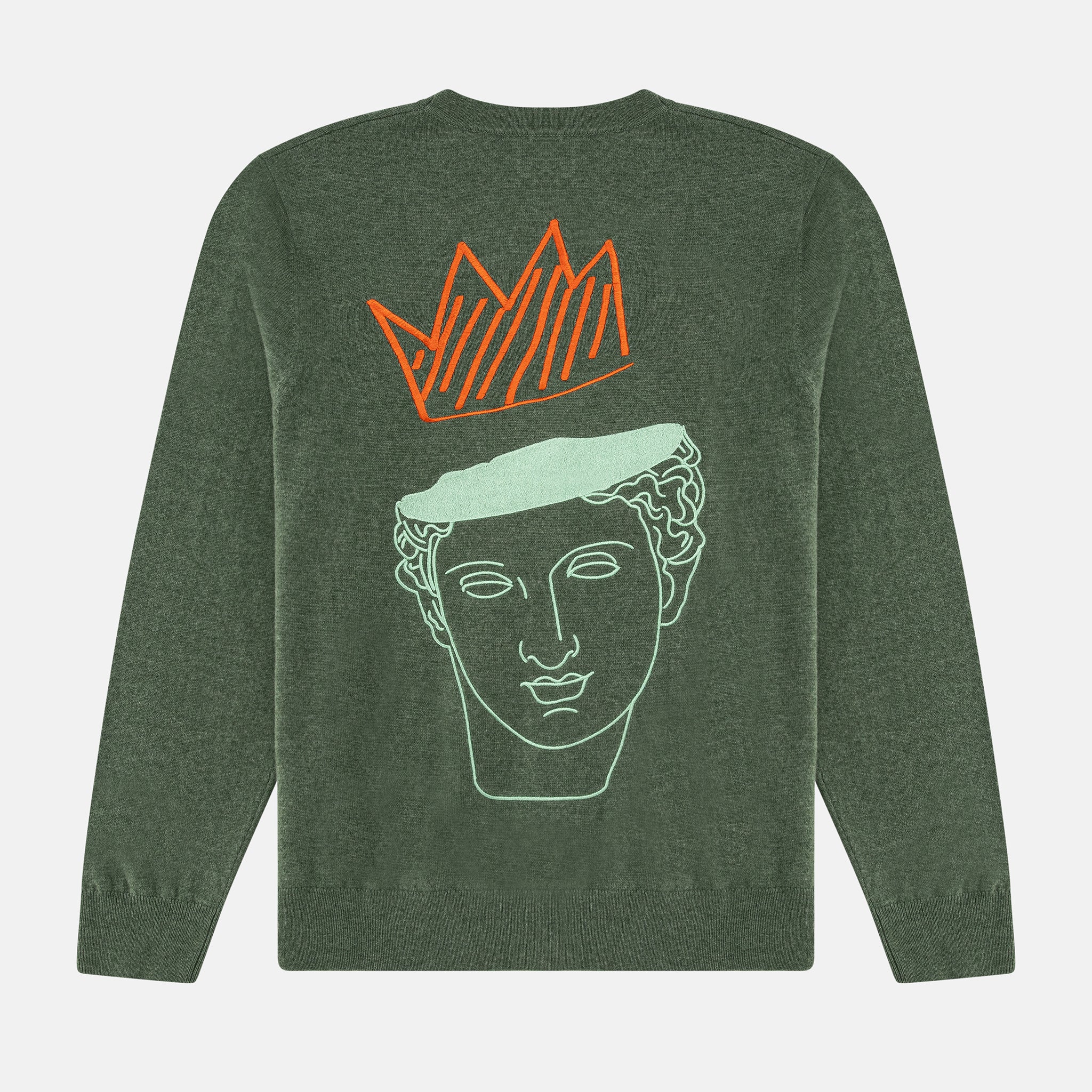 UNISEX MEGA CROWN CARDIGAN KHAKI