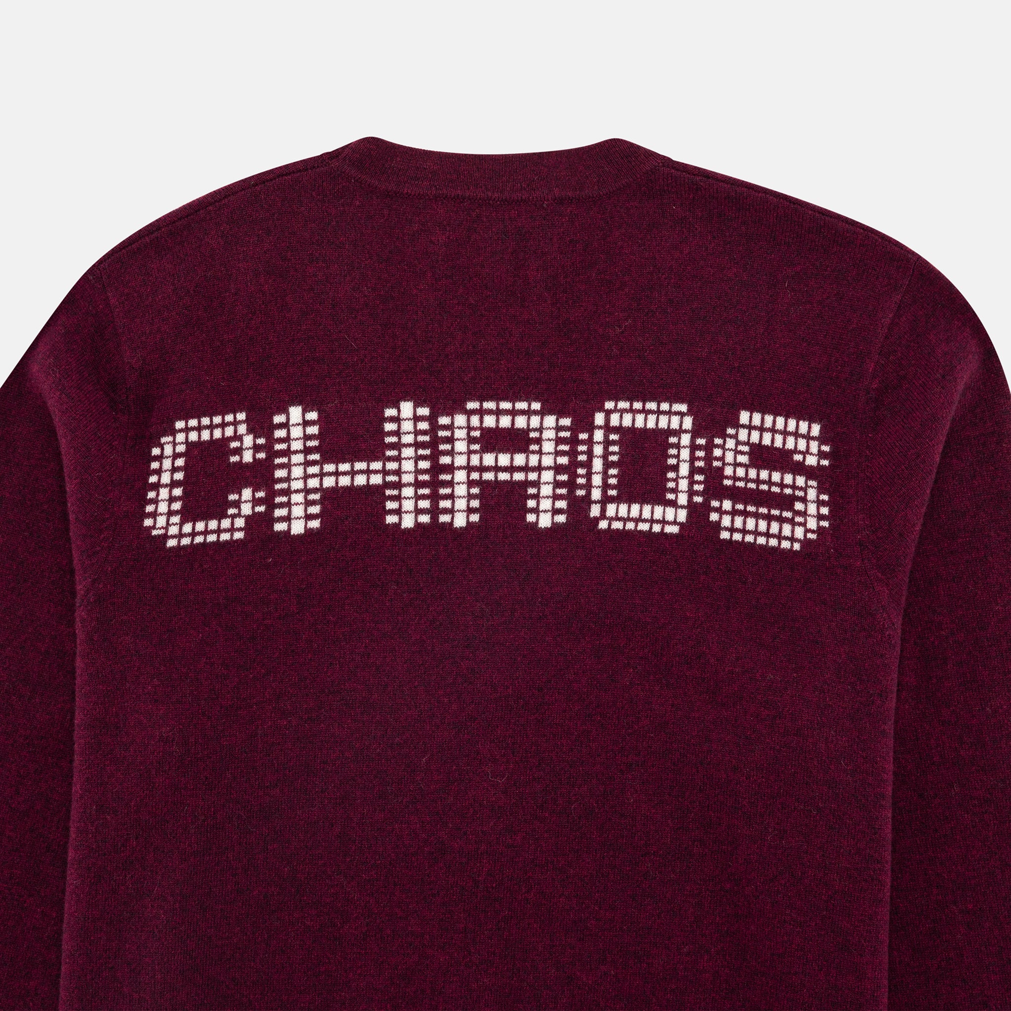 UNISEX CHAOS JAQUARD CARDIGAN BURGUNDY