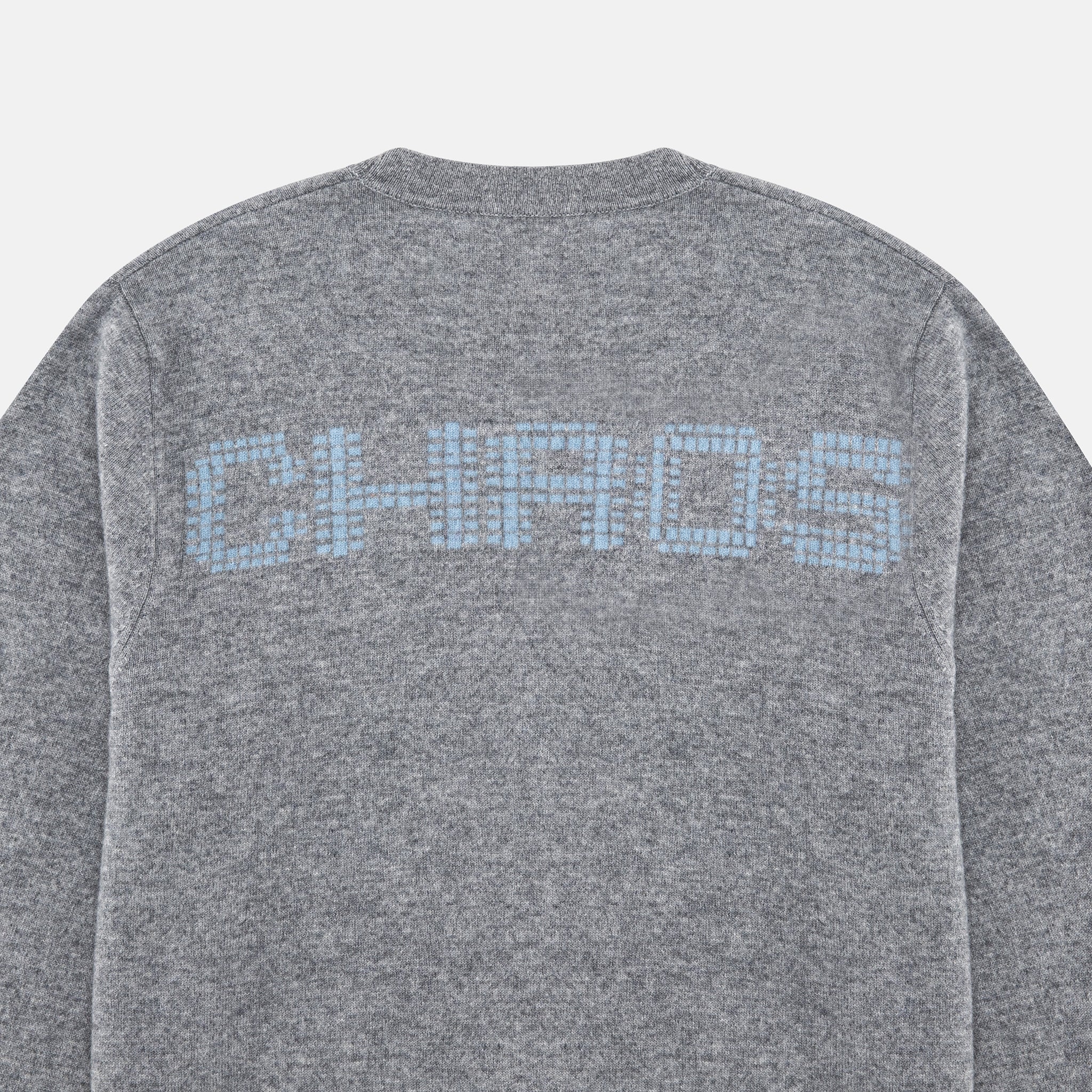 UNISEX CHAOS JAQUARD CARDIGAN GREY