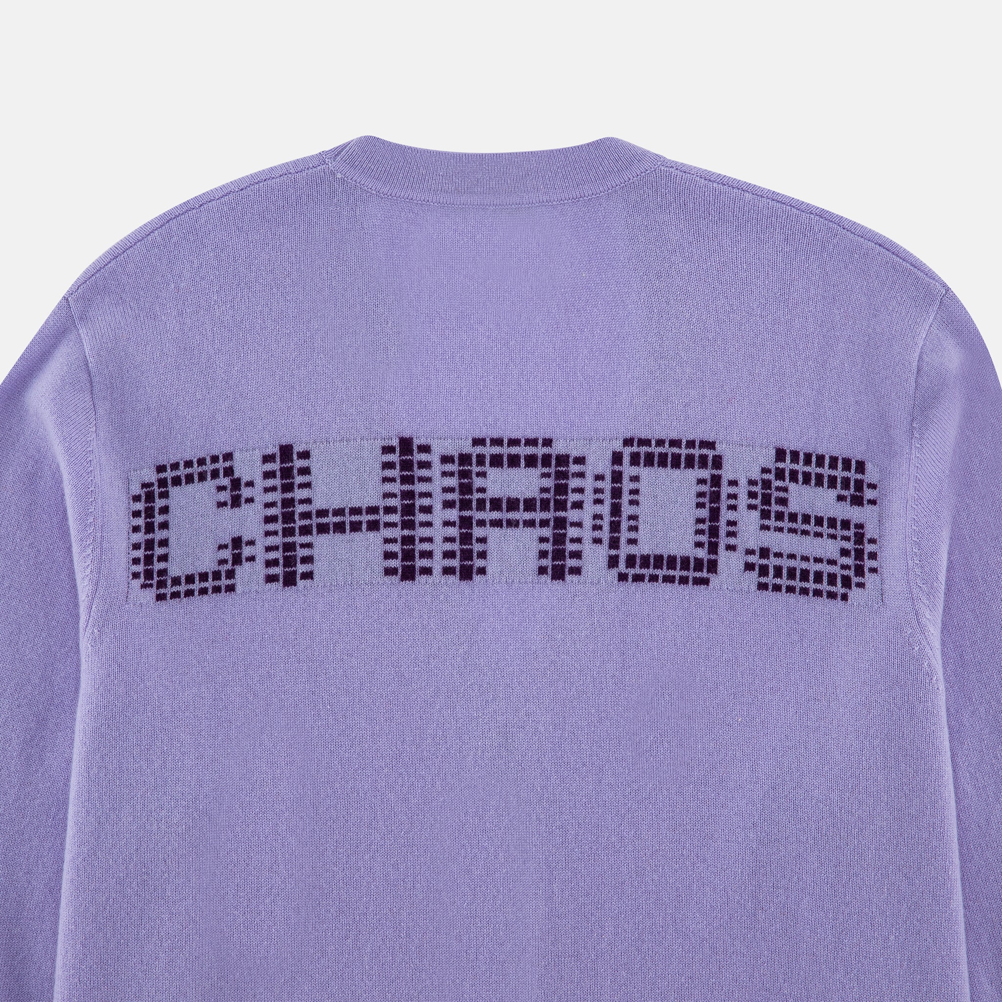 UNISEX CHAOS JAQUARD CARDIGAN LILAC