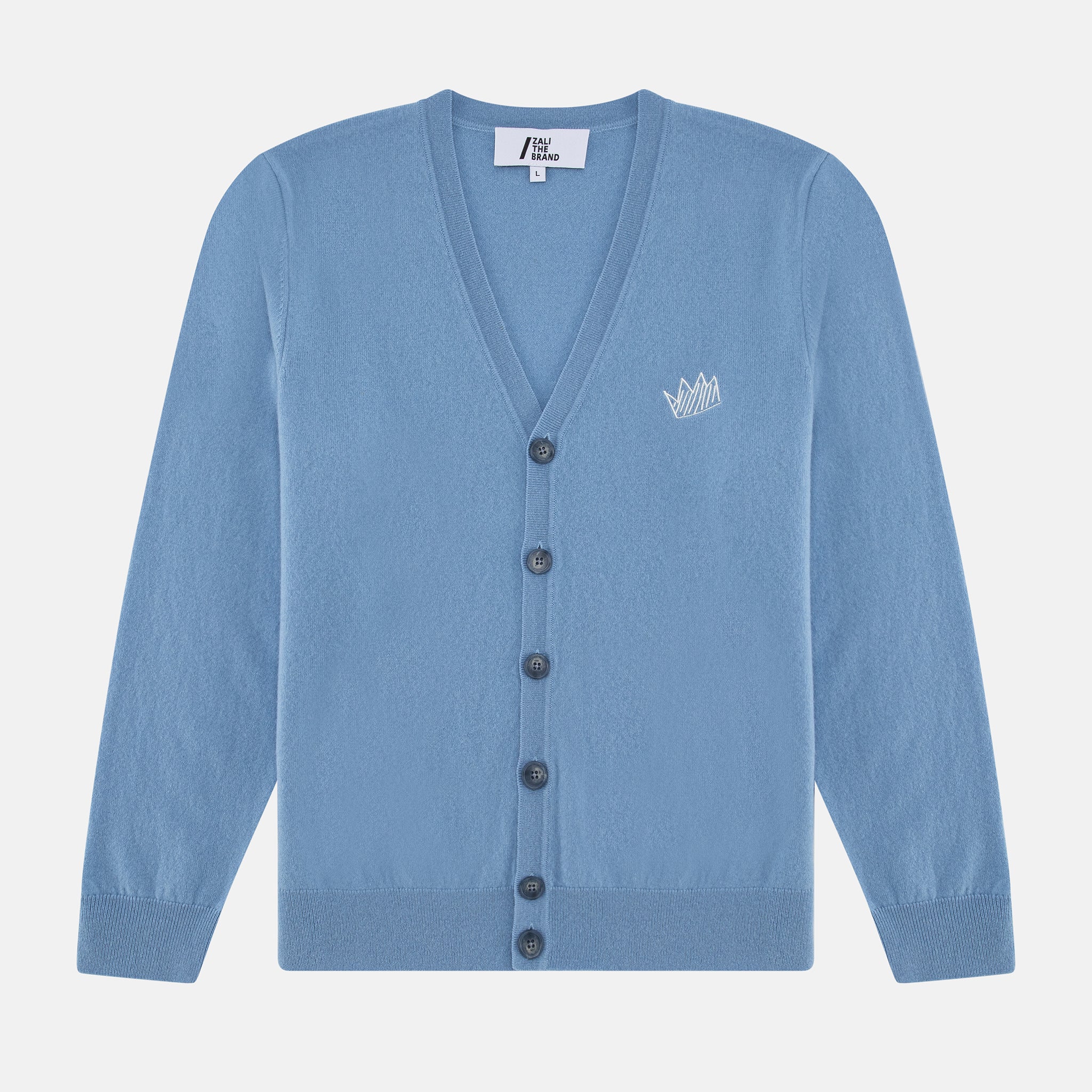 UNISEX MINI CROWN CARDIGAN, BLUE