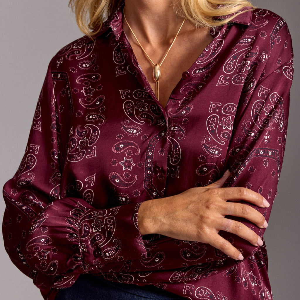 TASHA SHIRT BURGUNDY