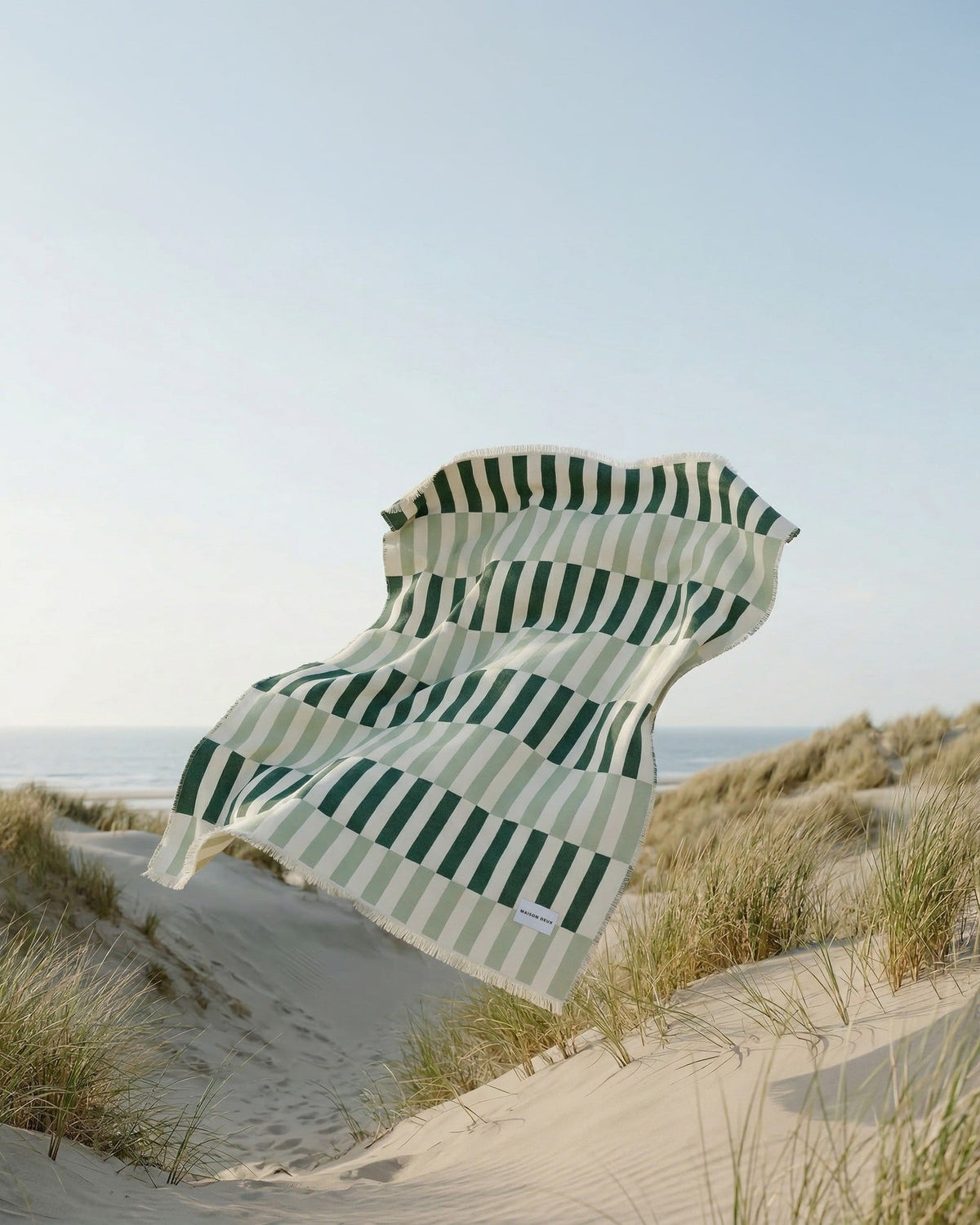 MAISON DEUX TILES BLANKET SAGE FOREST