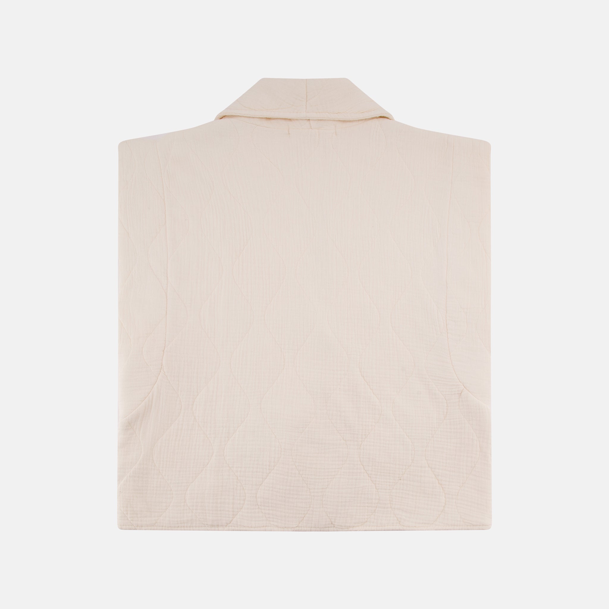 BROOKLYN1 SLEVELESS VEST PLAIN CREAM