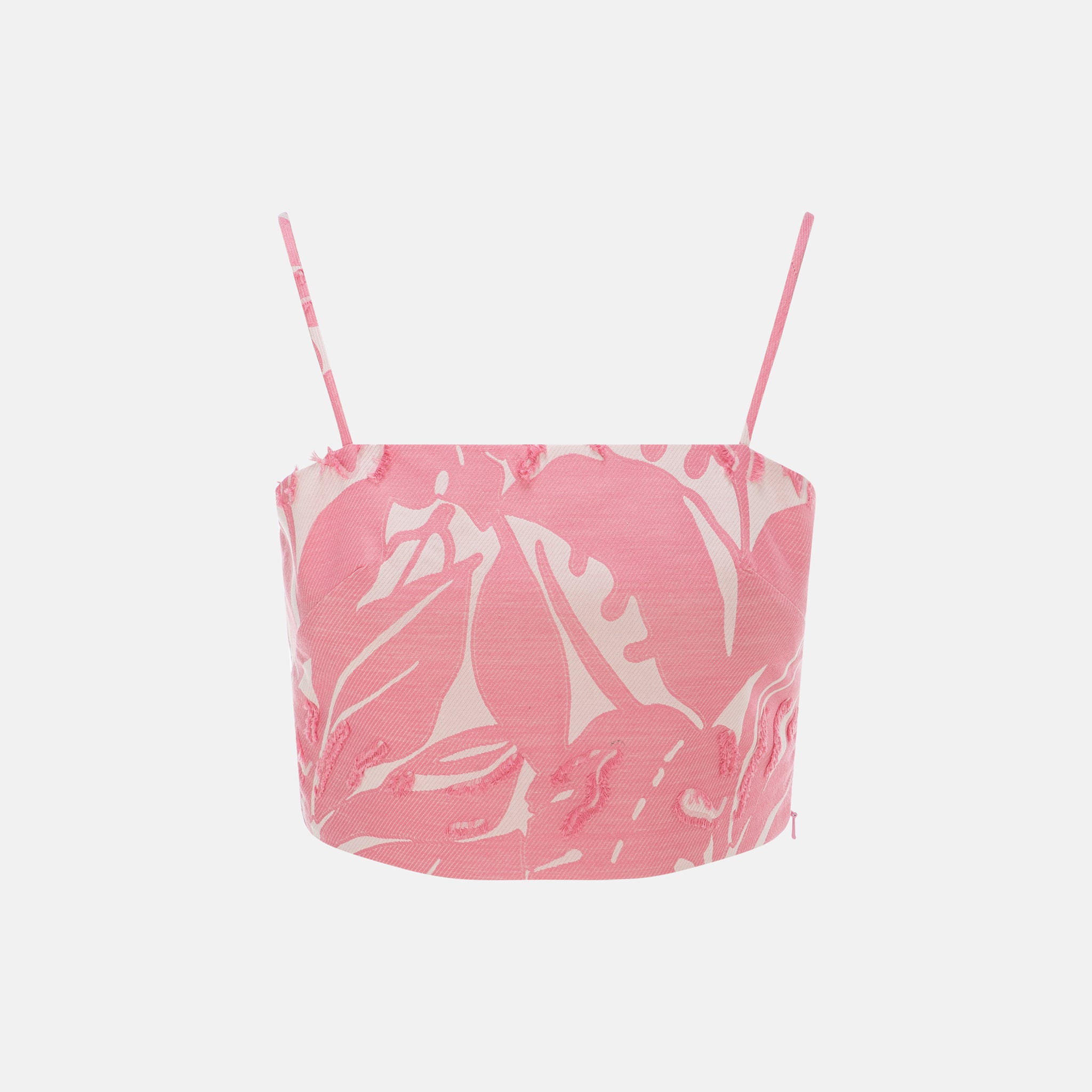 SARA FLORAL CROP TOP PINK