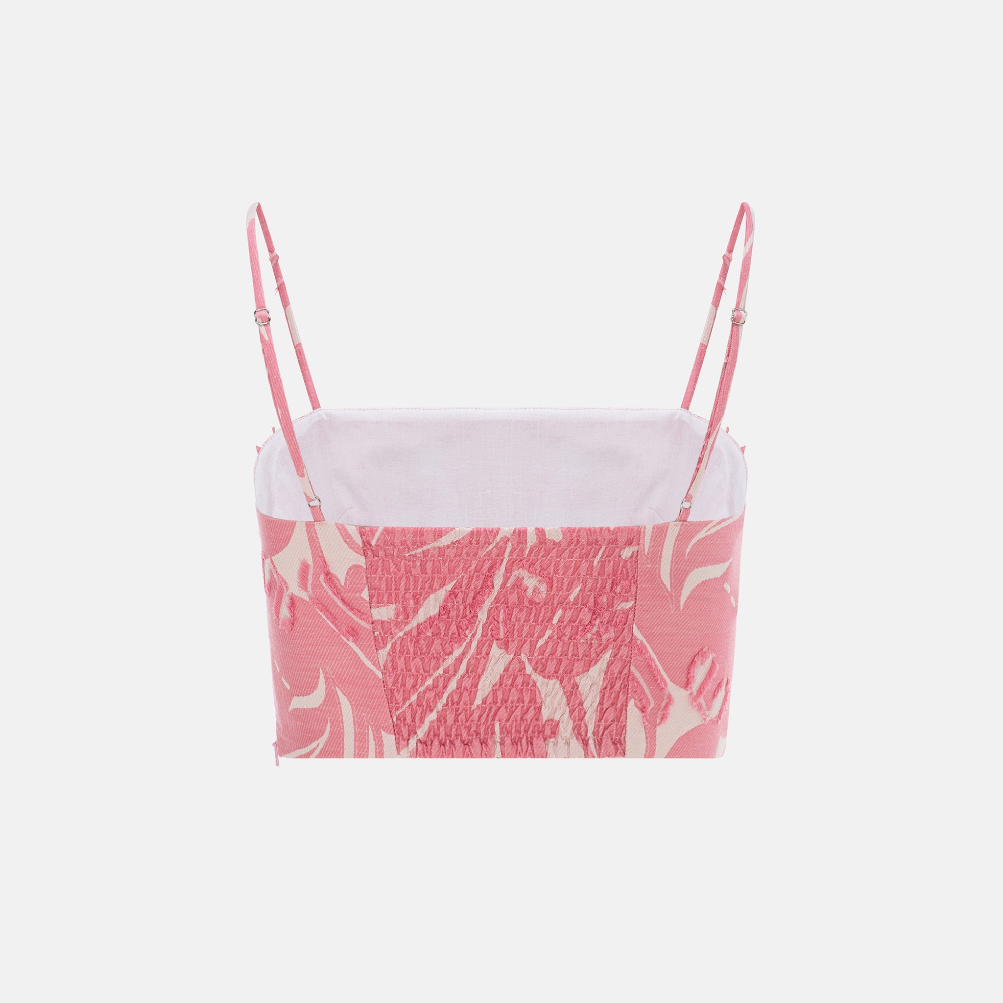 SARA FLORAL CROP TOP PINK