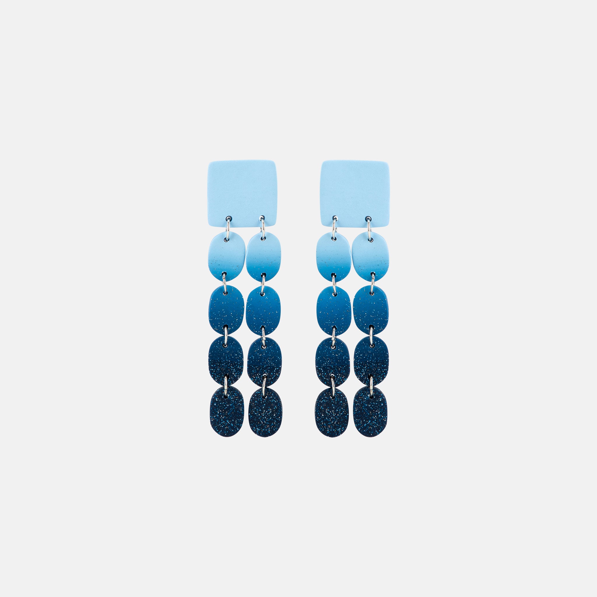 IMAN GRADIENT BLUE EARRINGS
