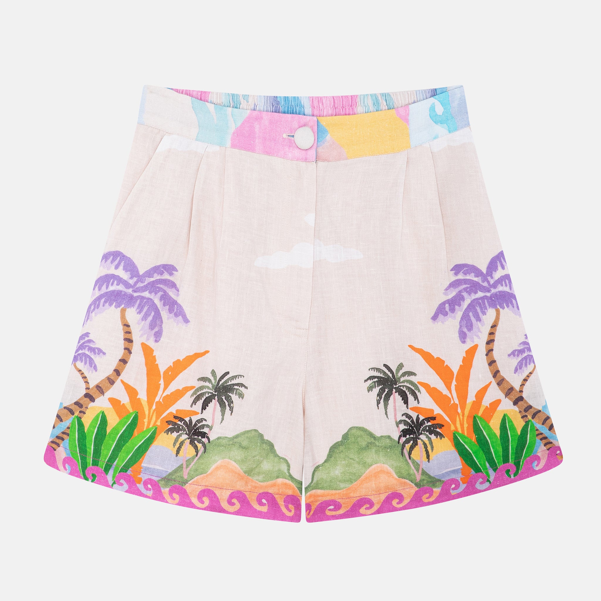 Mia Shorts-By the Sea Linen