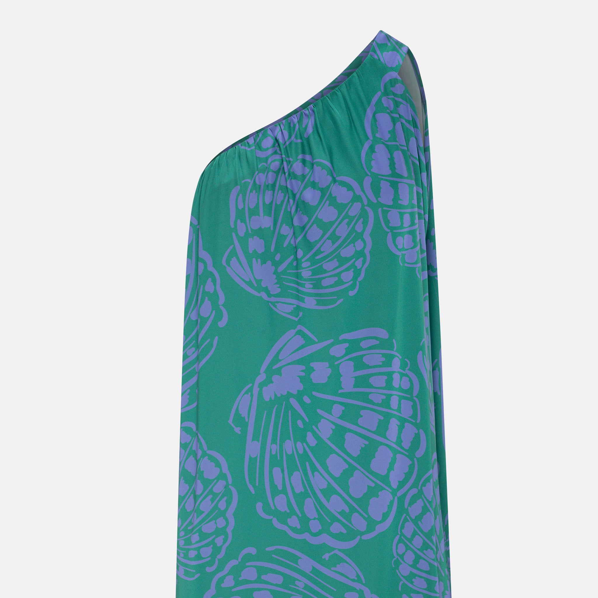 ARIEL ONE SHOULDER LONG DRESS GREEN LILAC