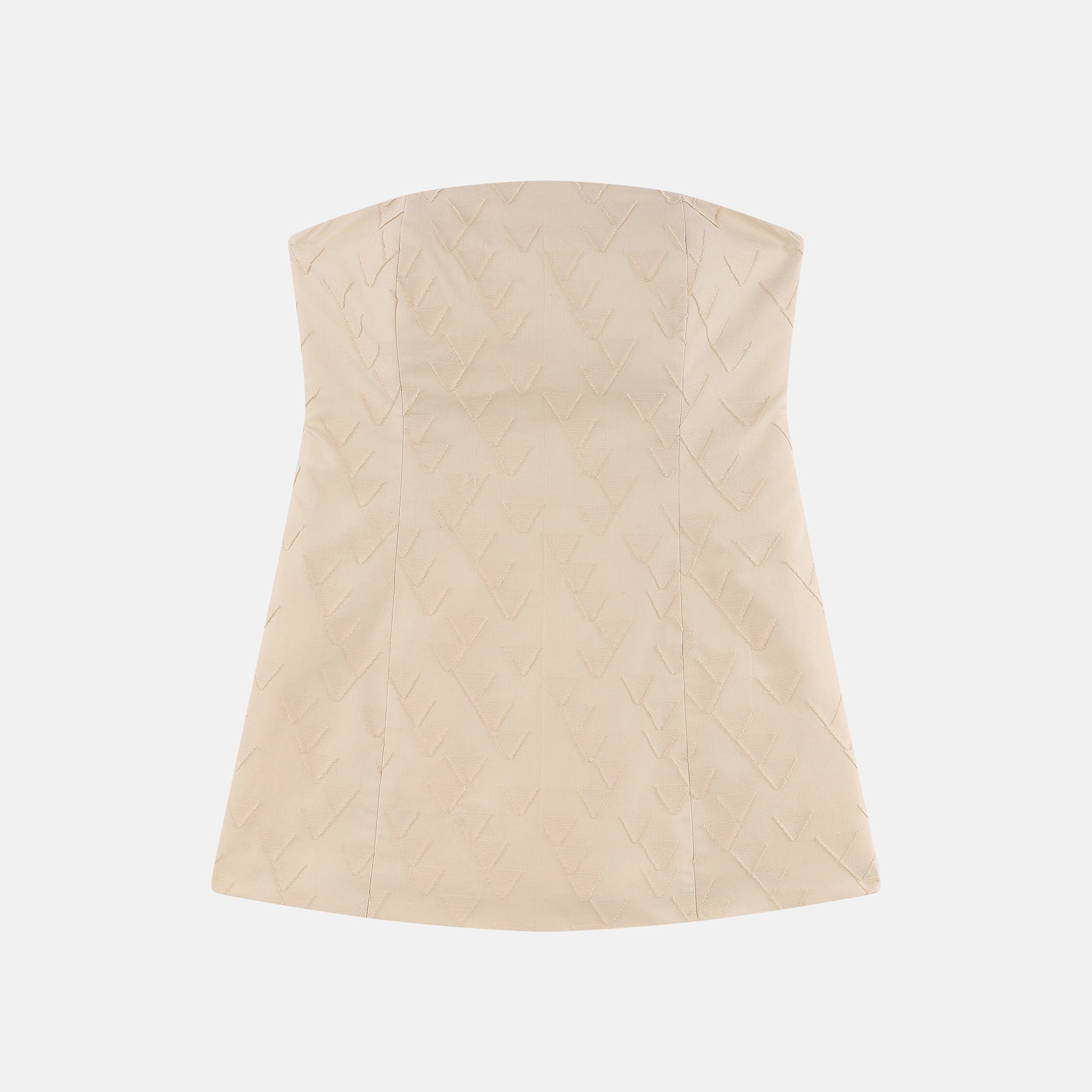 ELENA STRAPLESS CORSET TOP BEIGE