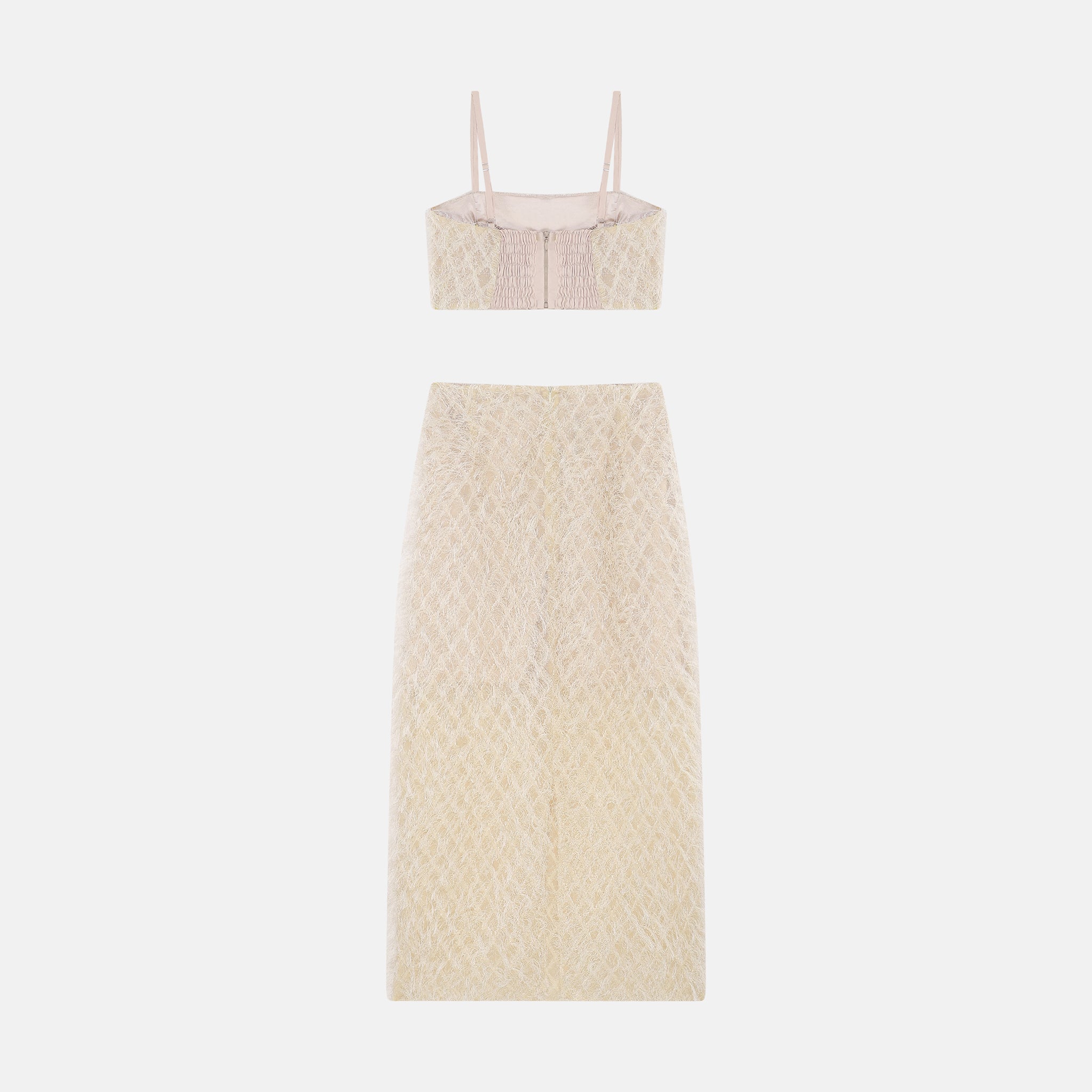 CHLOE FRINGES SET OFF-WHITE