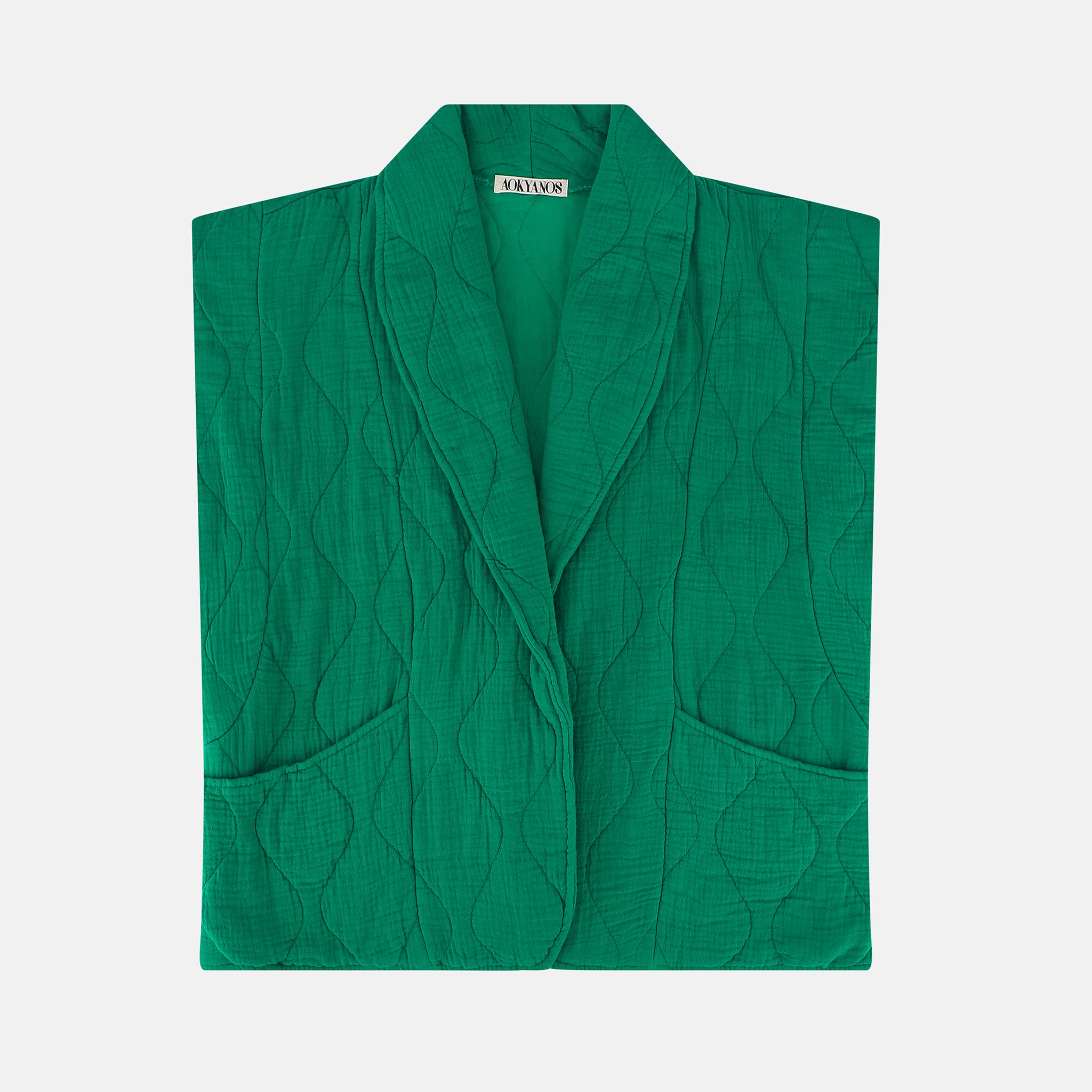 BROOKLYN1 SLEVELESS VEST PLAIN GREEN