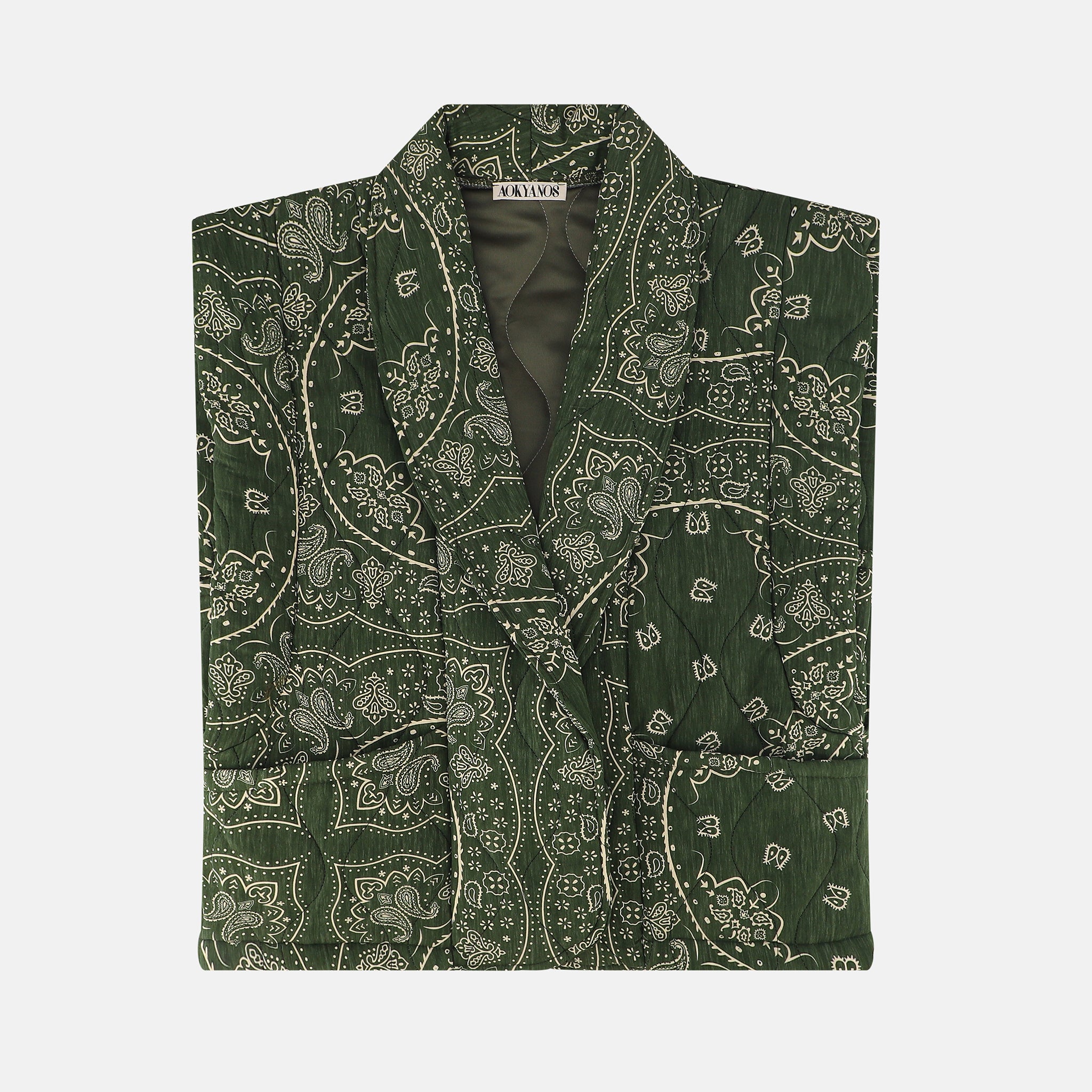 BROOKLYN6 SLEEVELESS VEST BANDANA PRINT KHAKI