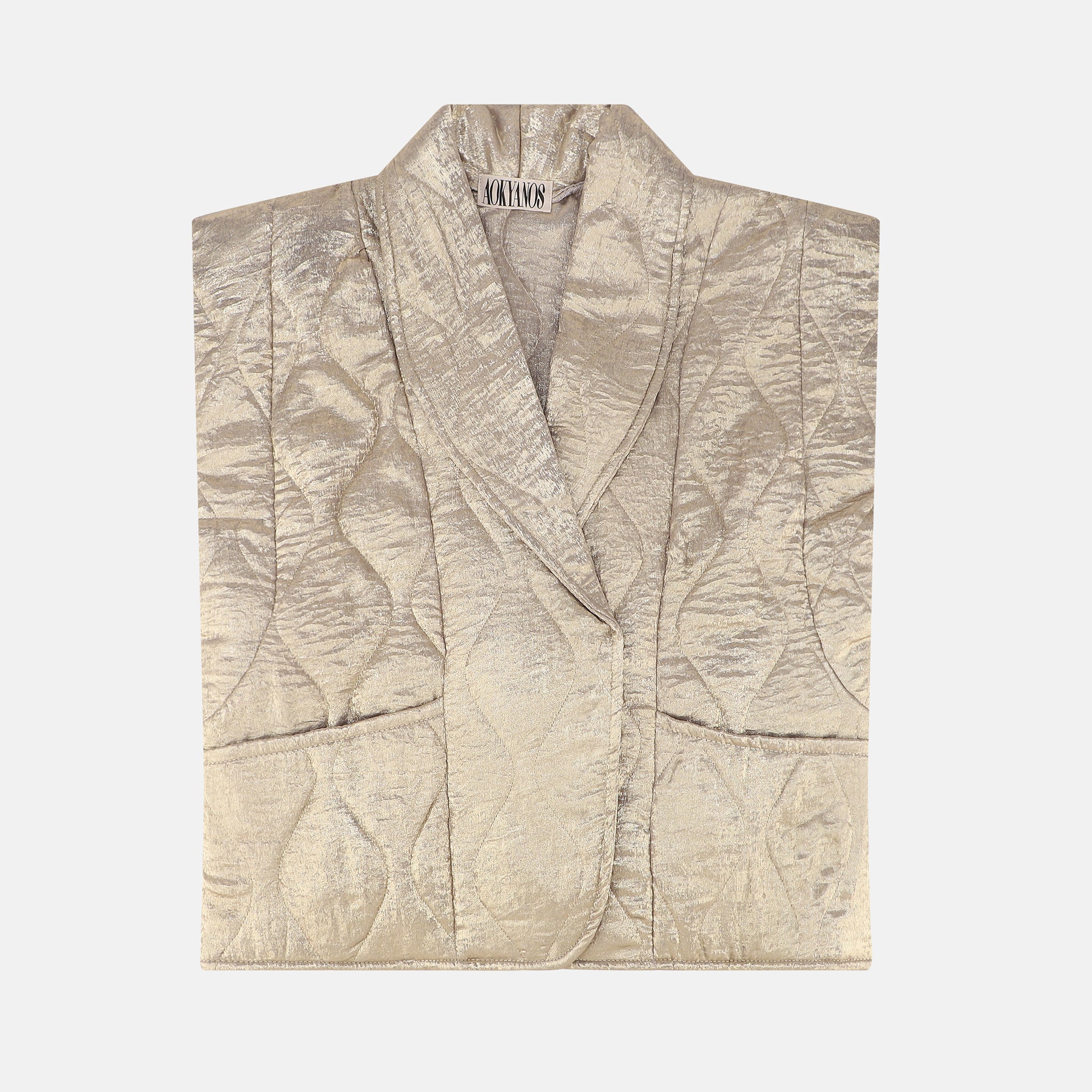 BROOKLYN10 SLEEVELESS VEST METALLIC