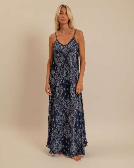 BUFFALO2 DRESS BANDANA PRINT NAVY