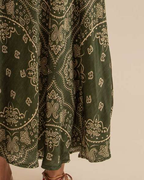 HAMILTON2 SKIRT BANDANA PRINT KAKI