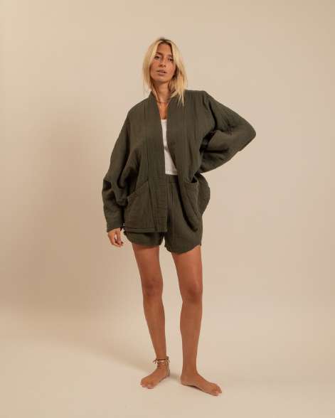 CHICAGO8 VEST PLAIN WITHOUT LINING KAKI