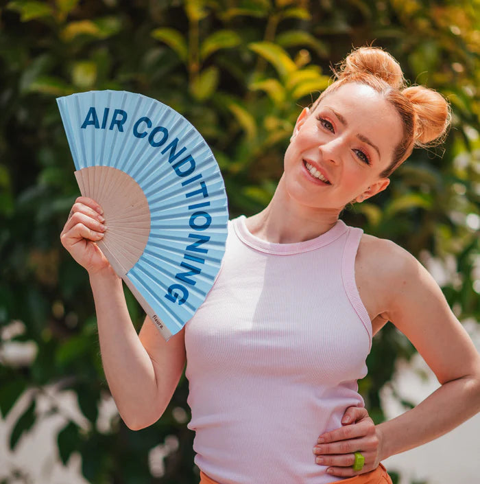 "AIR CONDITIONING" HAND FAN