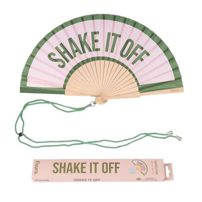 "SHAKE IT OFF" HAND FAN
