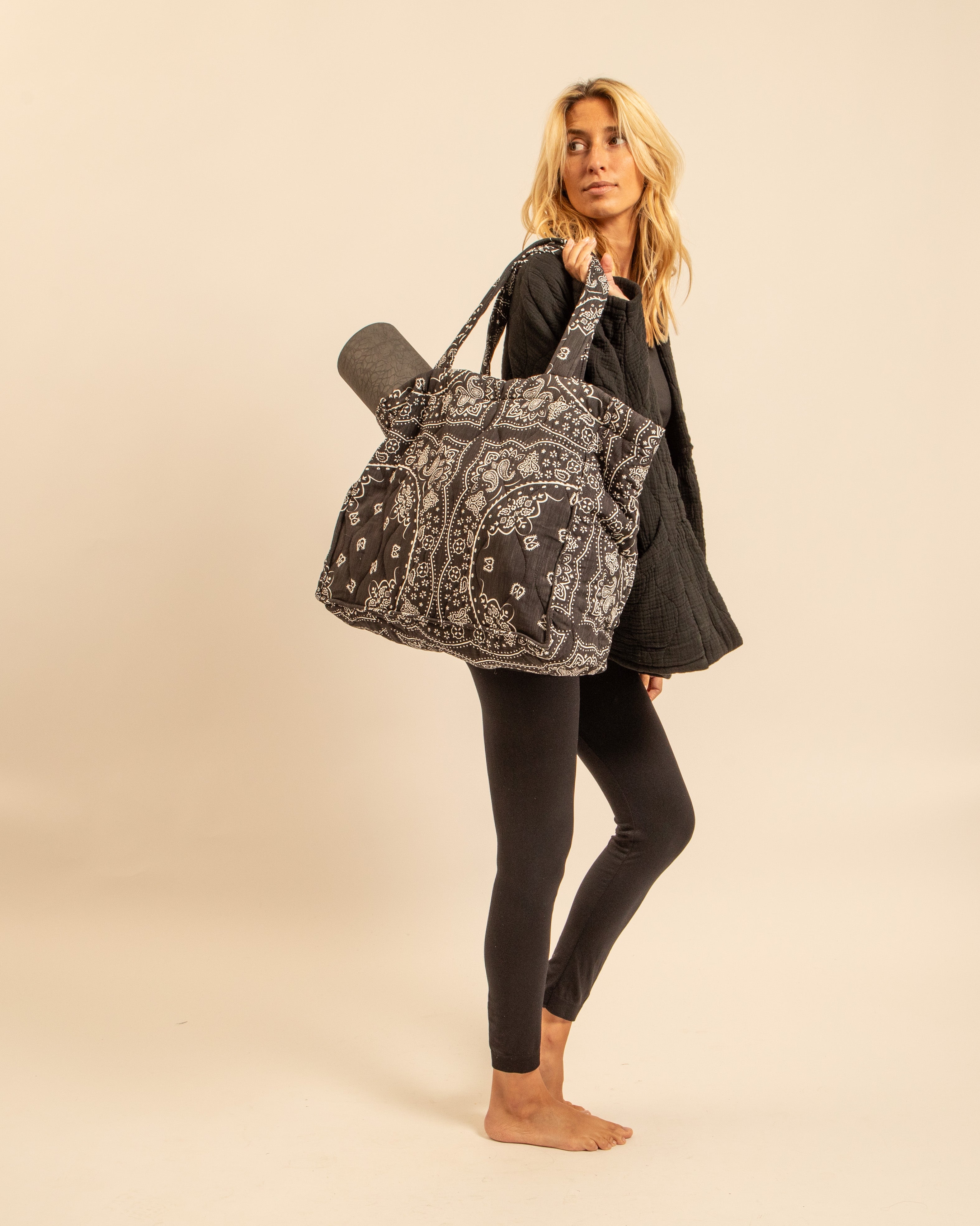 PHILADELPHIE2 CABAS BAG BANDANA ANTHRACITE