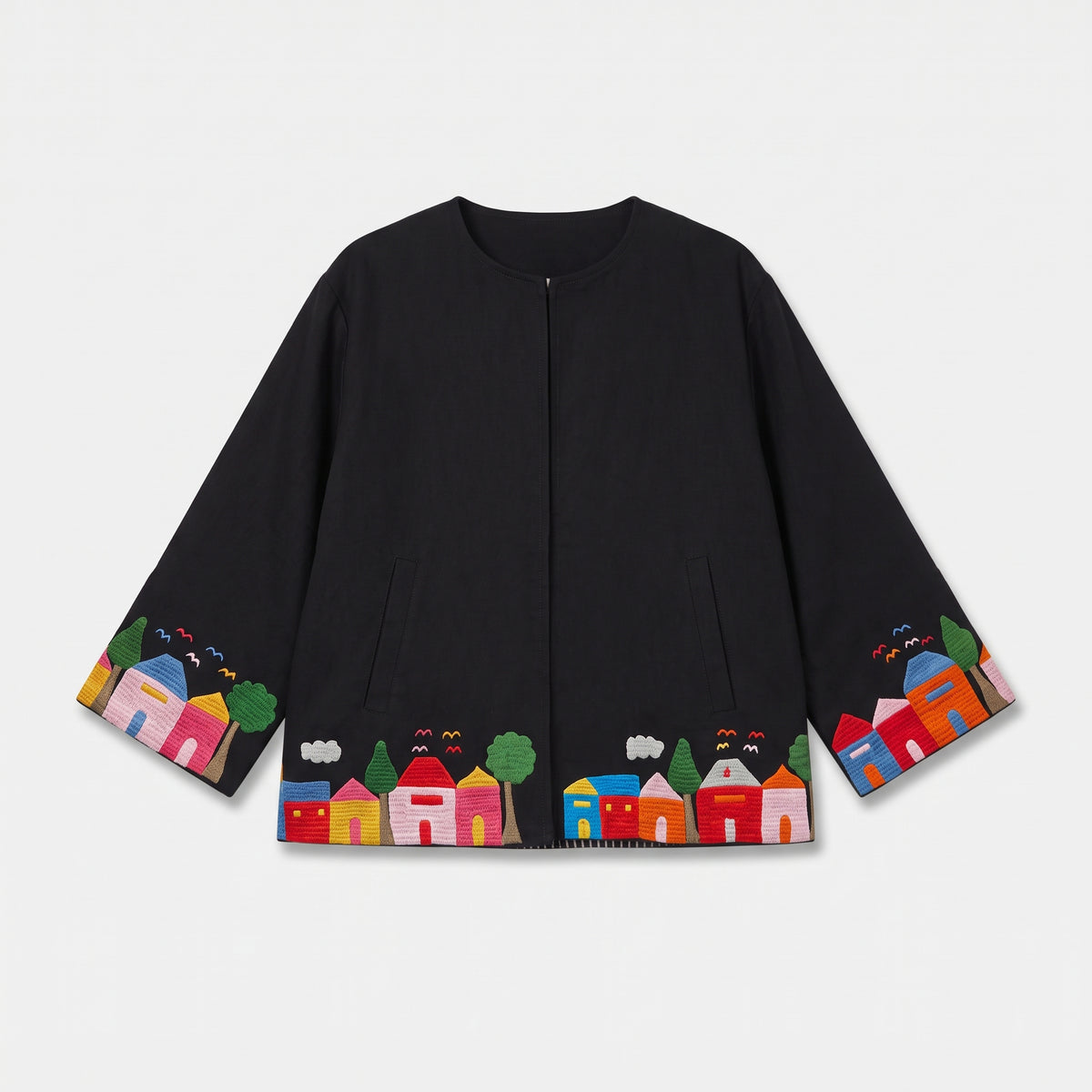 THE NANOU HORIZON EMBROIDERED LINEN JACKET