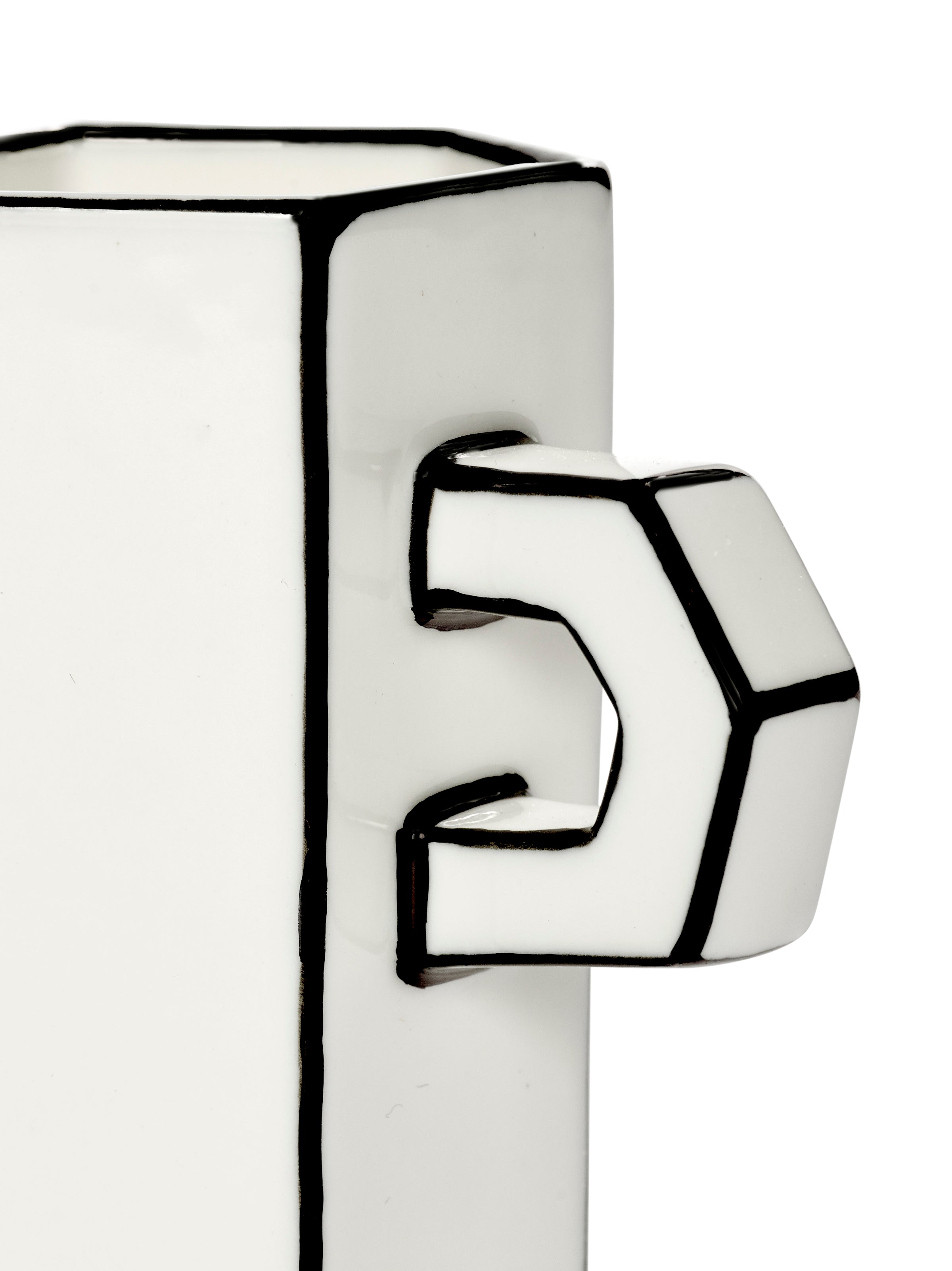 DOUBLE ESPRESSO CUP WHITE/BLACK CARTE BLANCHE- SET OF 2 CUPS