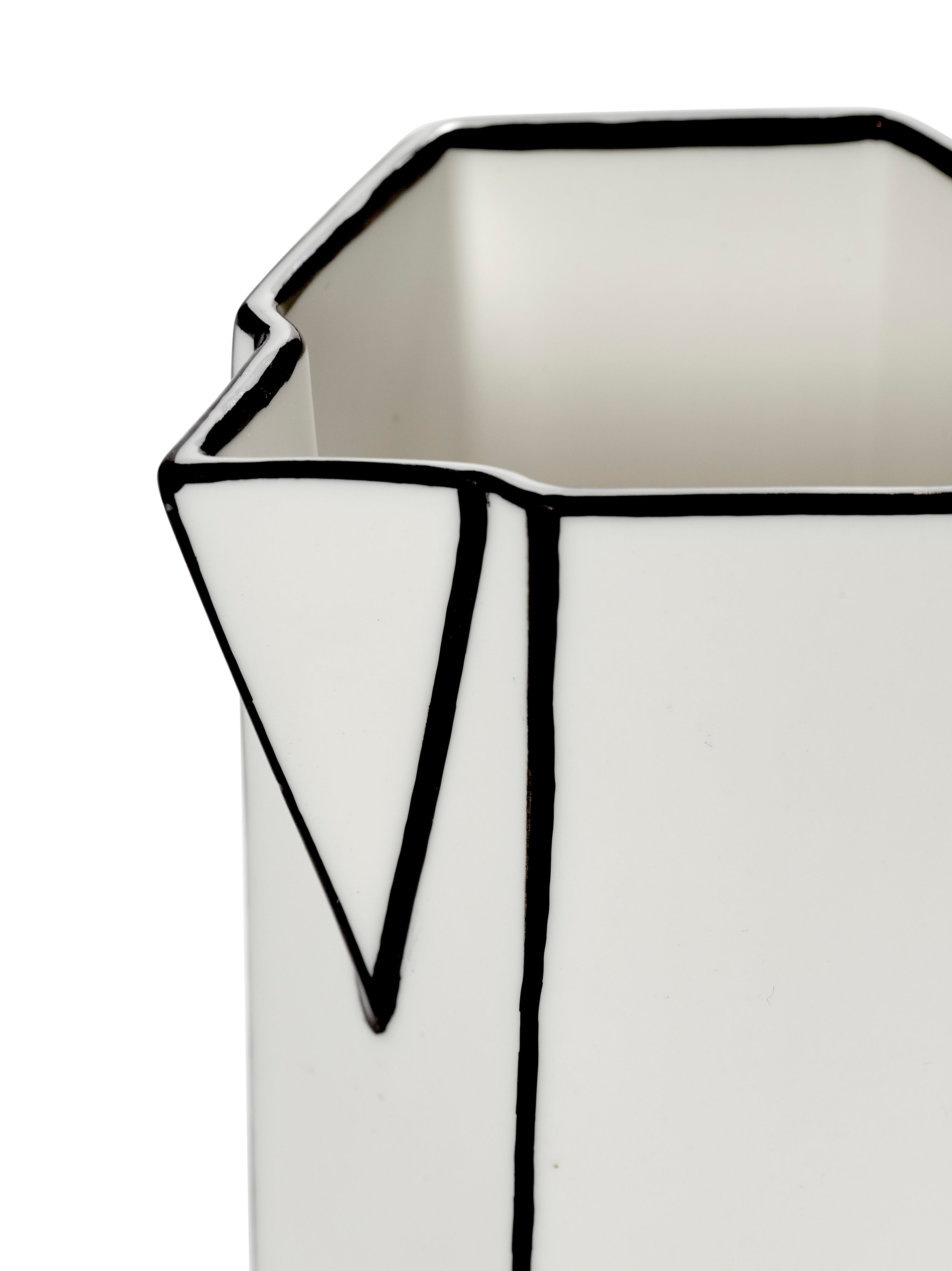 JUG WHITE/BLACK CARTE BLANCHE