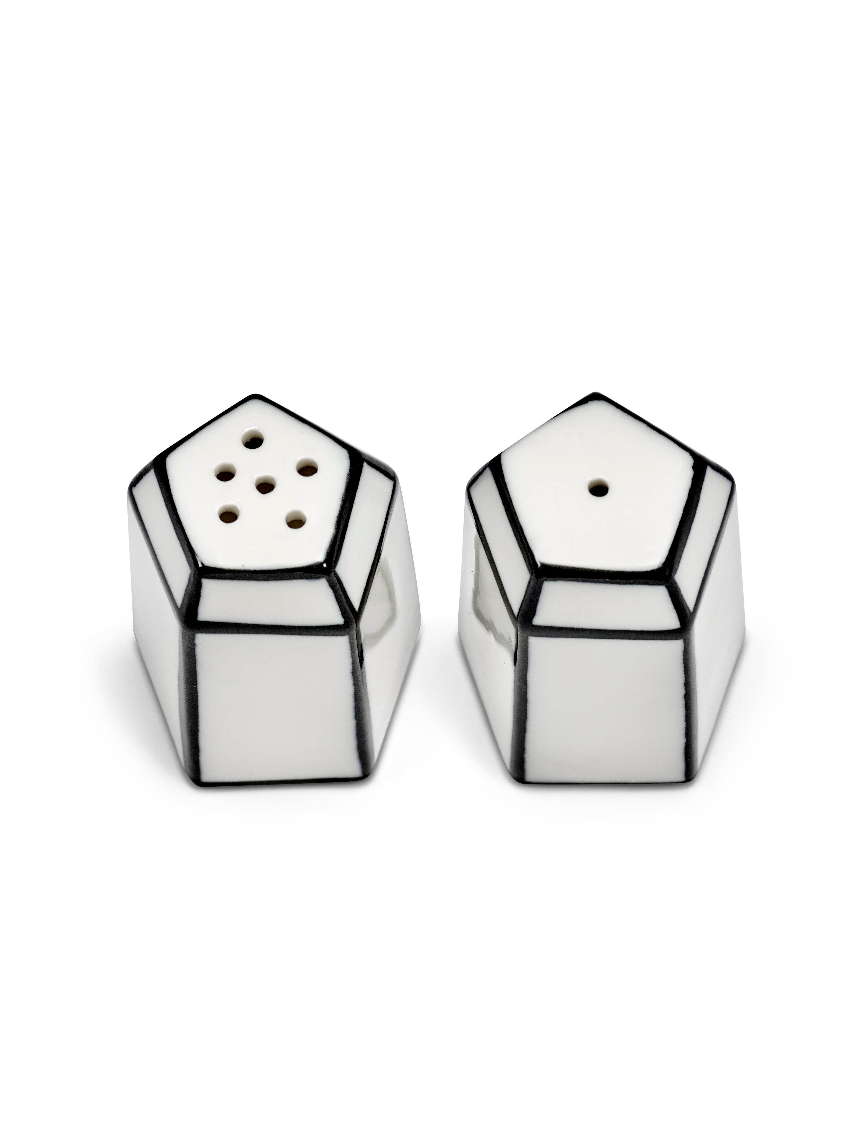 PEPPER & SALT SET/2 WHITE/BLACK CARTE BLANCHE