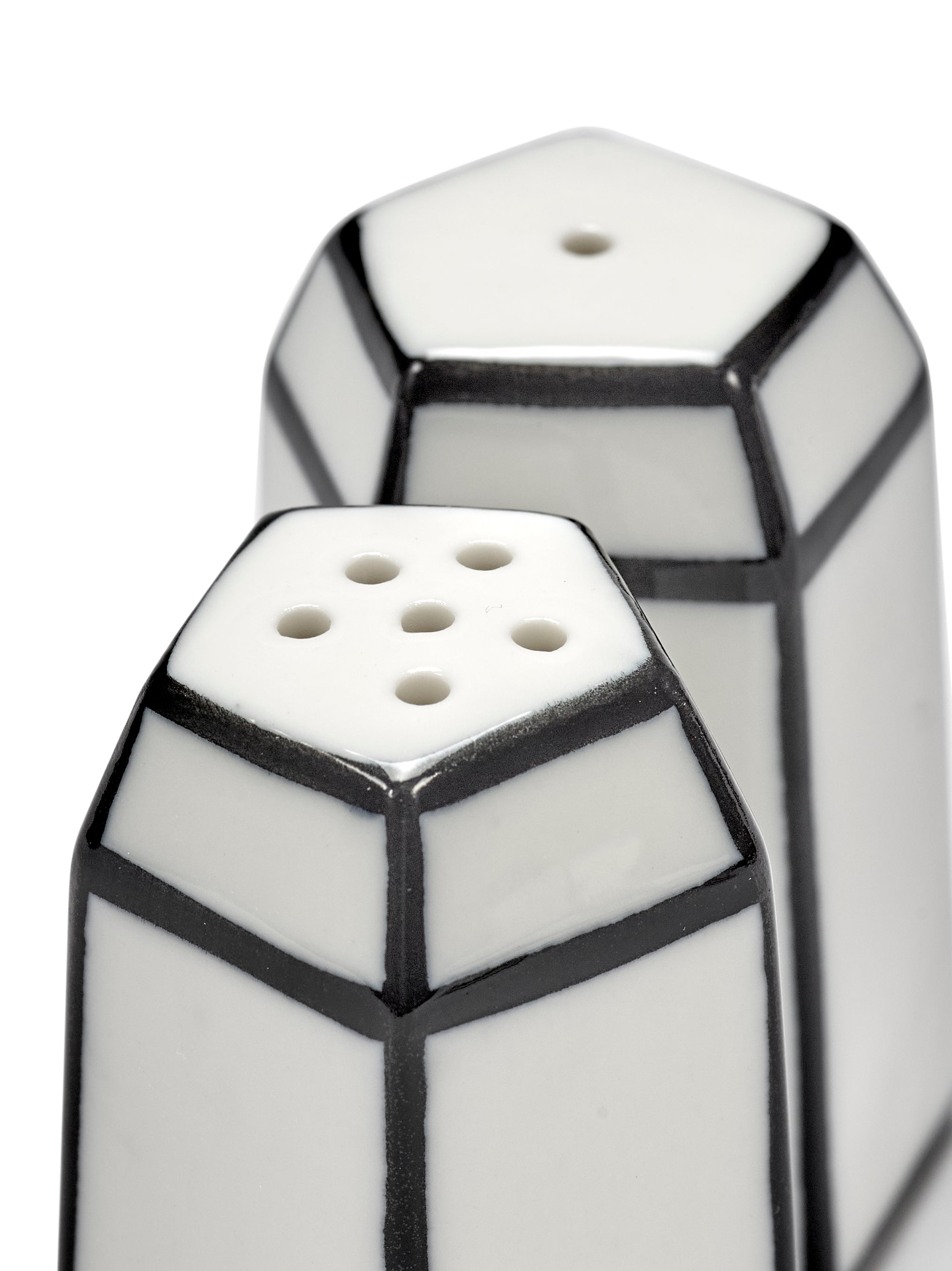 PEPPER & SALT SET/2 WHITE/BLACK CARTE BLANCHE