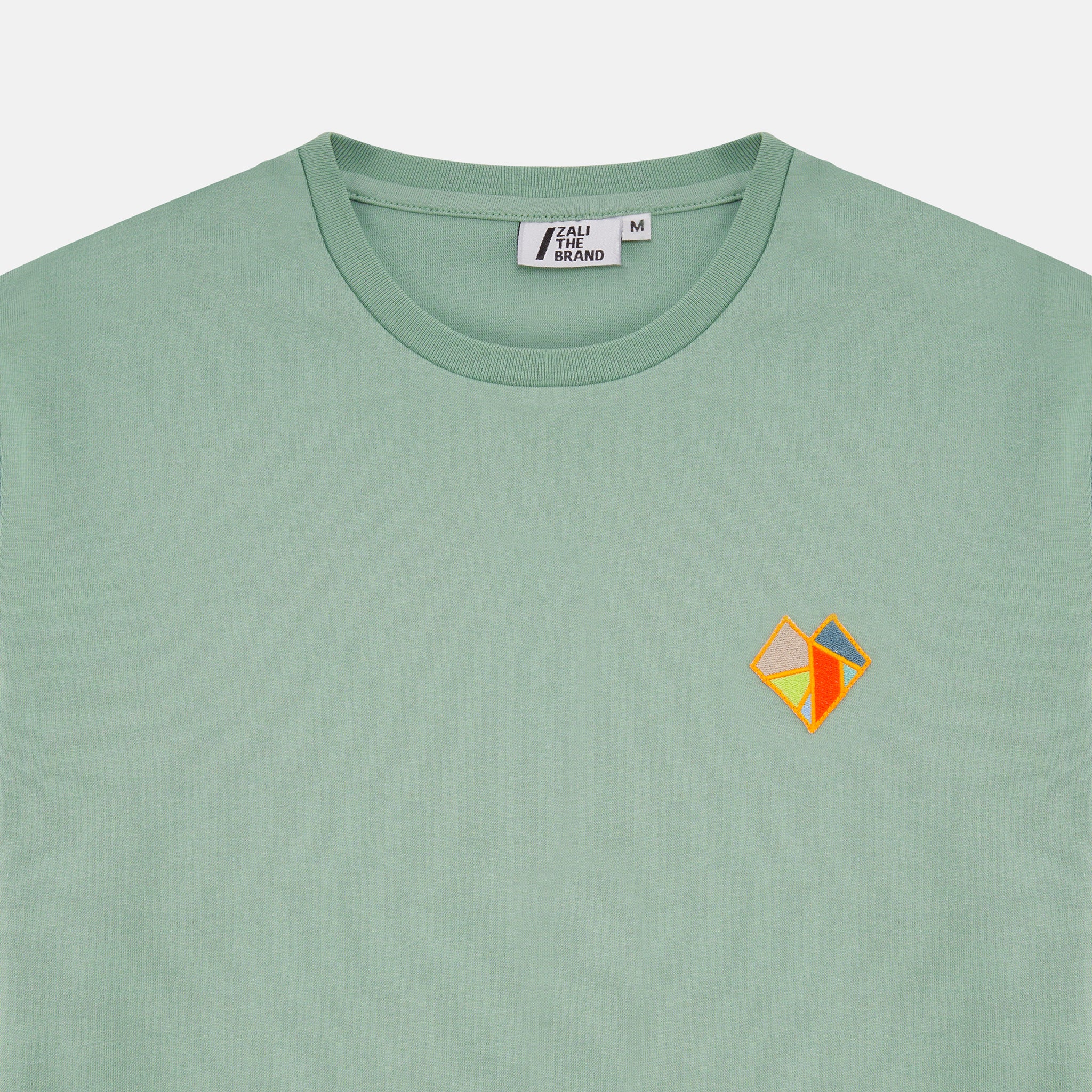 UNISEX GEOMETRIC HEART T-SHIRT MINT
