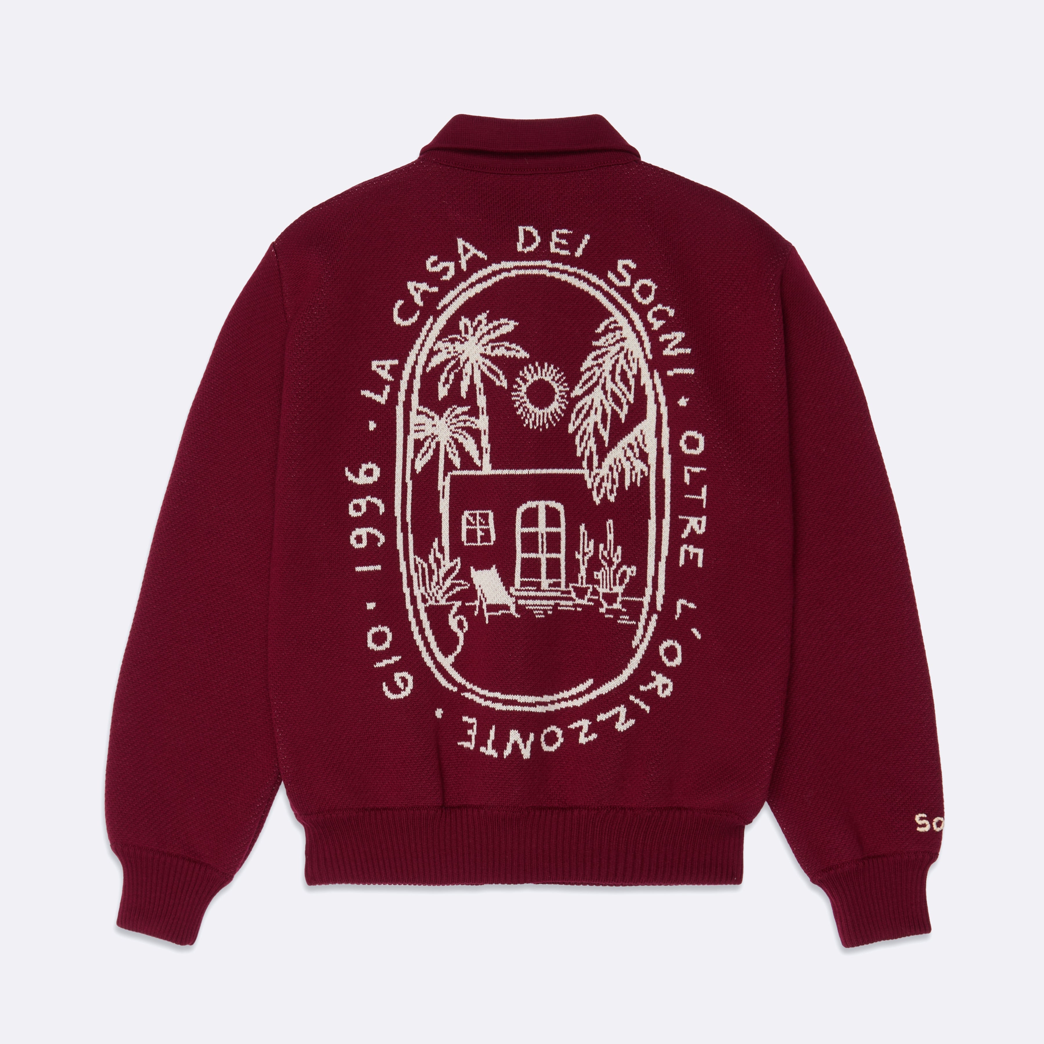 LA CASA DEI SOGNI BURGUNDY BOMBER
