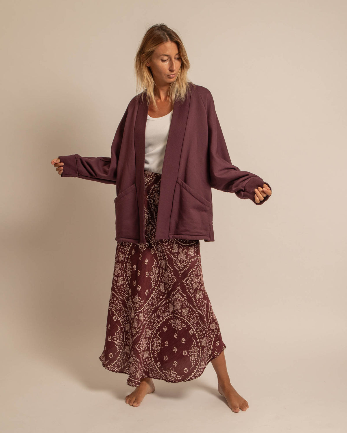 HAMILTON2 SKIRT BANDANA PRINT BURGUNDY