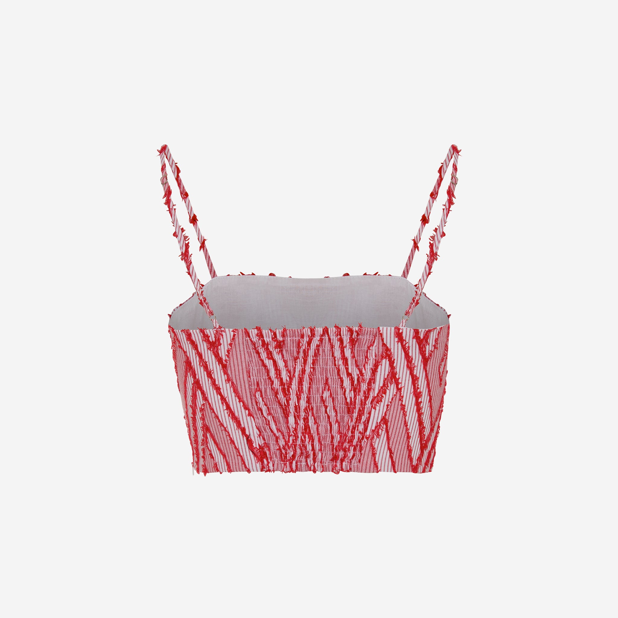 BENE V PATTERN CROP TOP