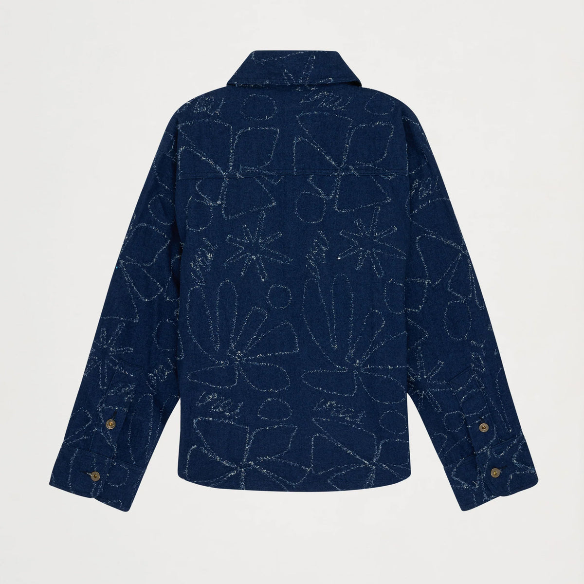 UNISEX DENIM FLOWER VEST