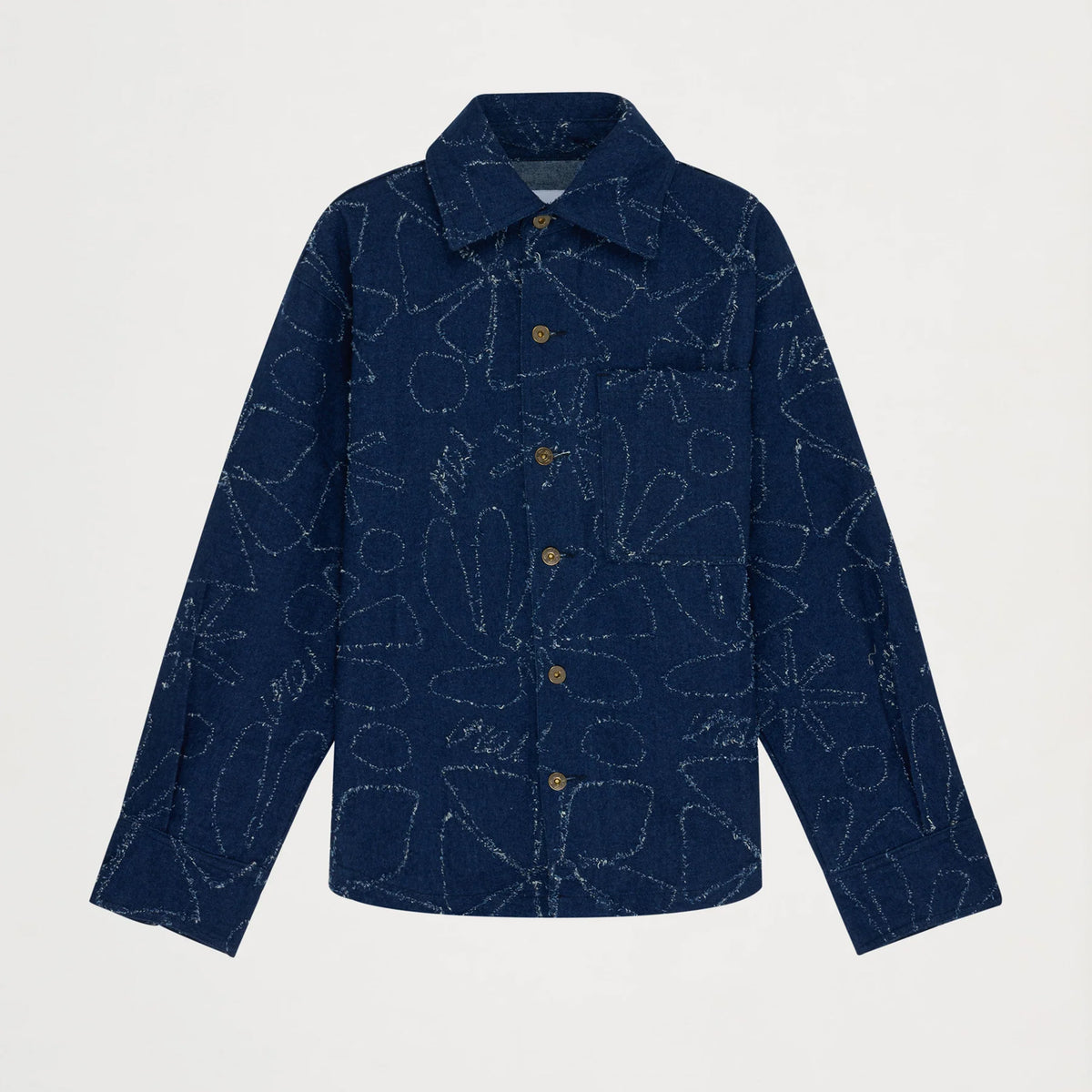UNISEX DENIM FLOWER VEST