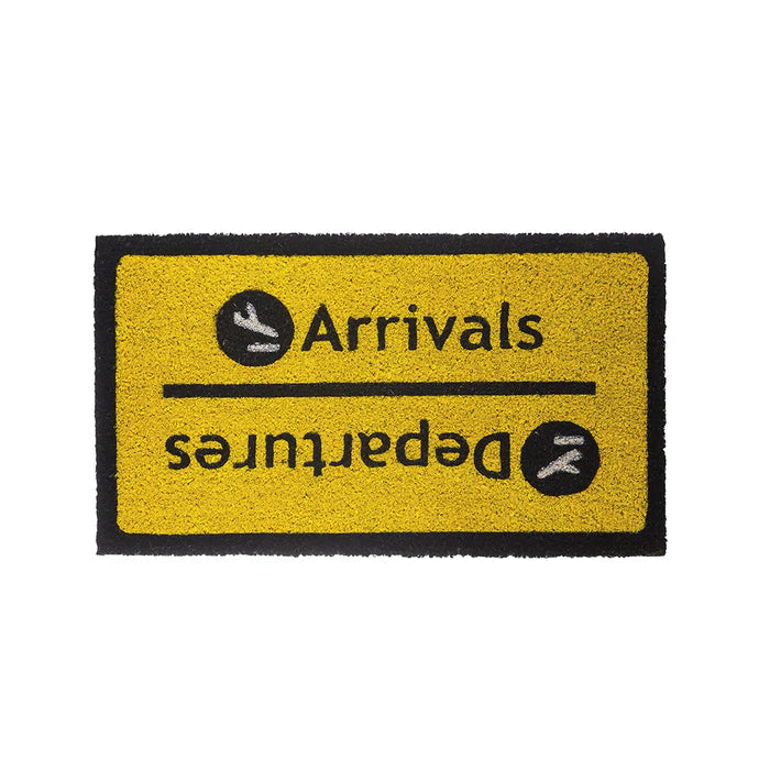 "Arrivals/Departures" YELLOW DOORMAT