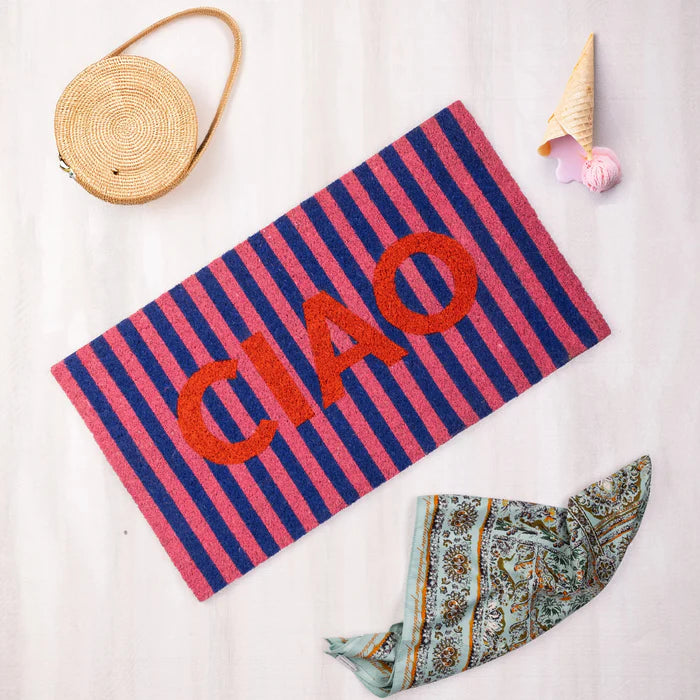 "CIAO" STRIPED DOORMAT
