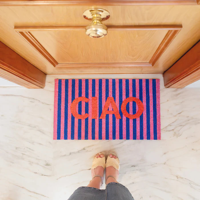 "CIAO" STRIPED DOORMAT