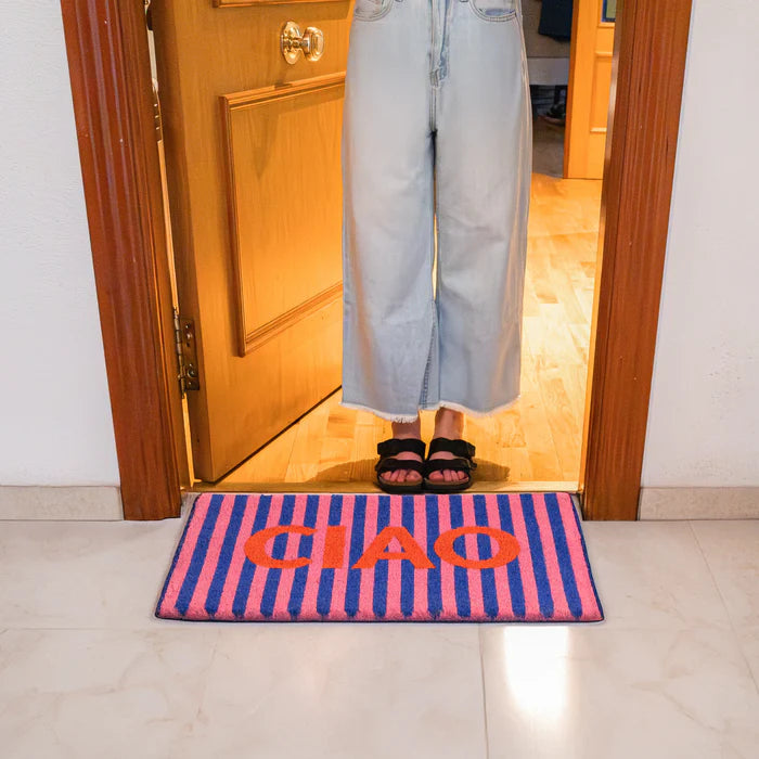 "CIAO" STRIPED DOORMAT