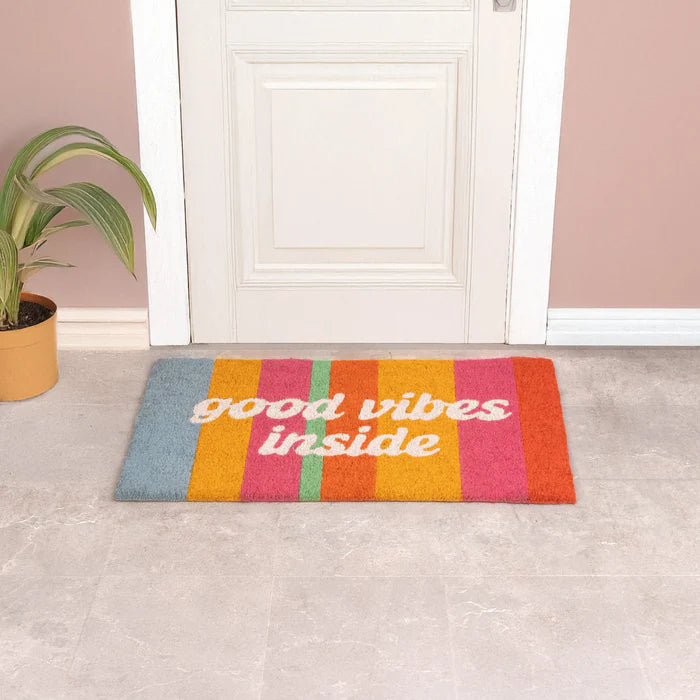 "good vibes inside" COLORED DOORMAT