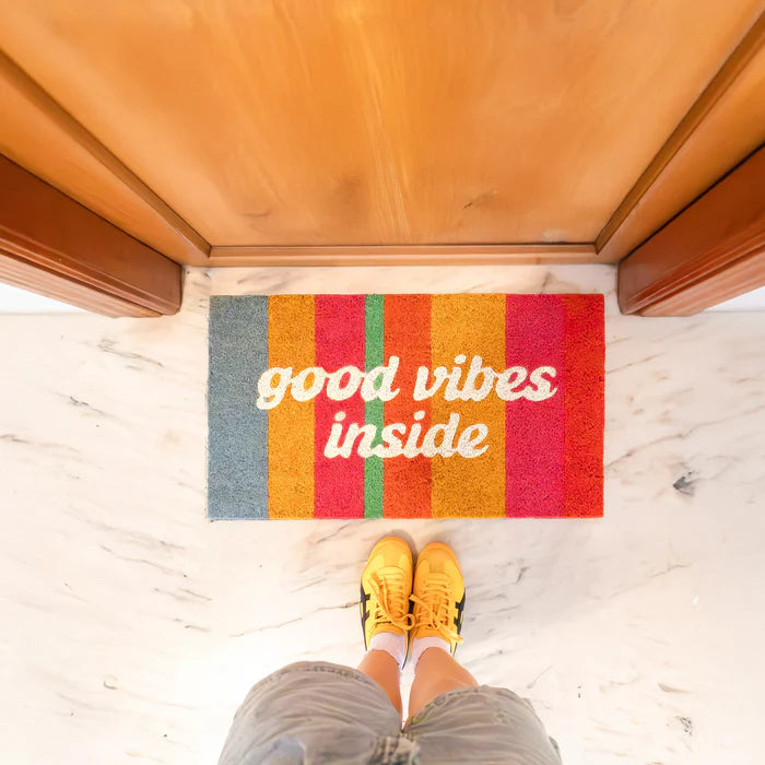 "good vibes inside" COLORED DOORMAT
