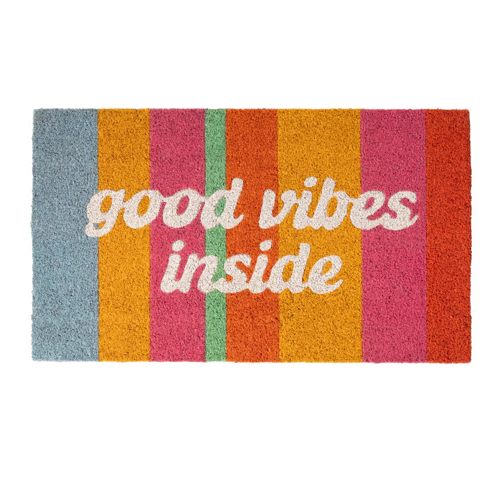 "good vibes inside" COLORED DOORMAT