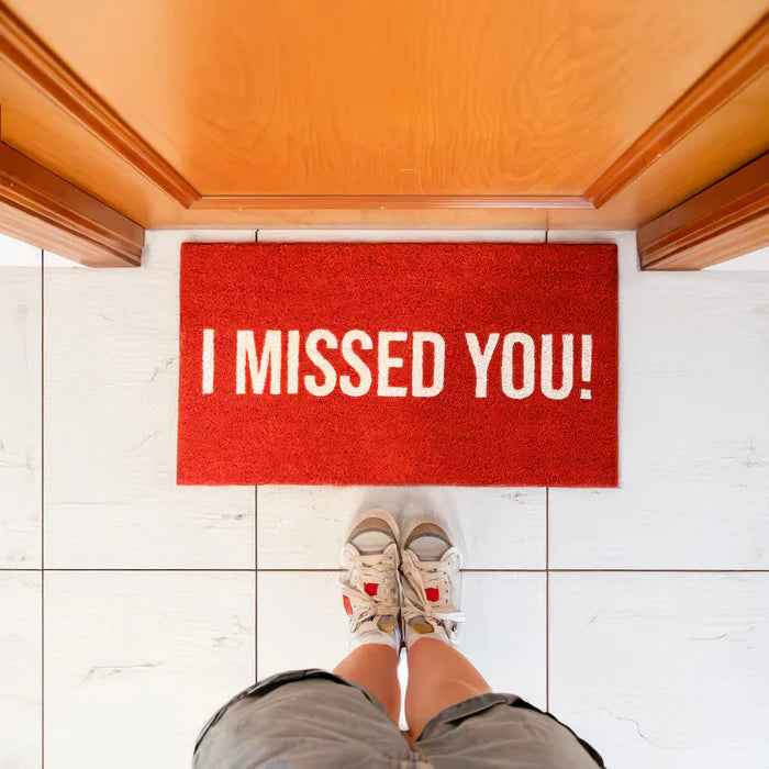 "I MISSED YOU!" COLORED DOORMAT